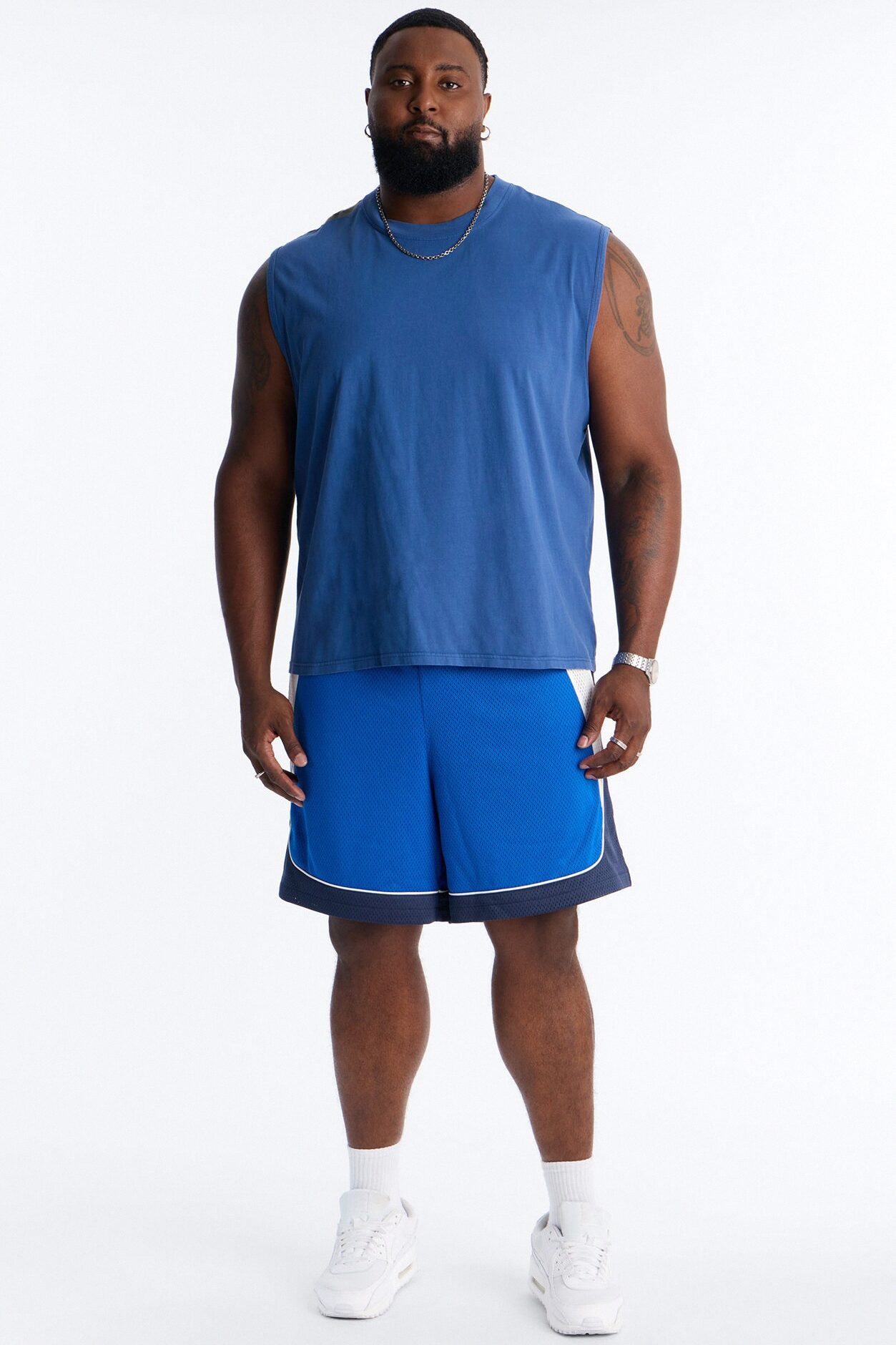 Marcello Relaxed Mesh Short - Blue/combo