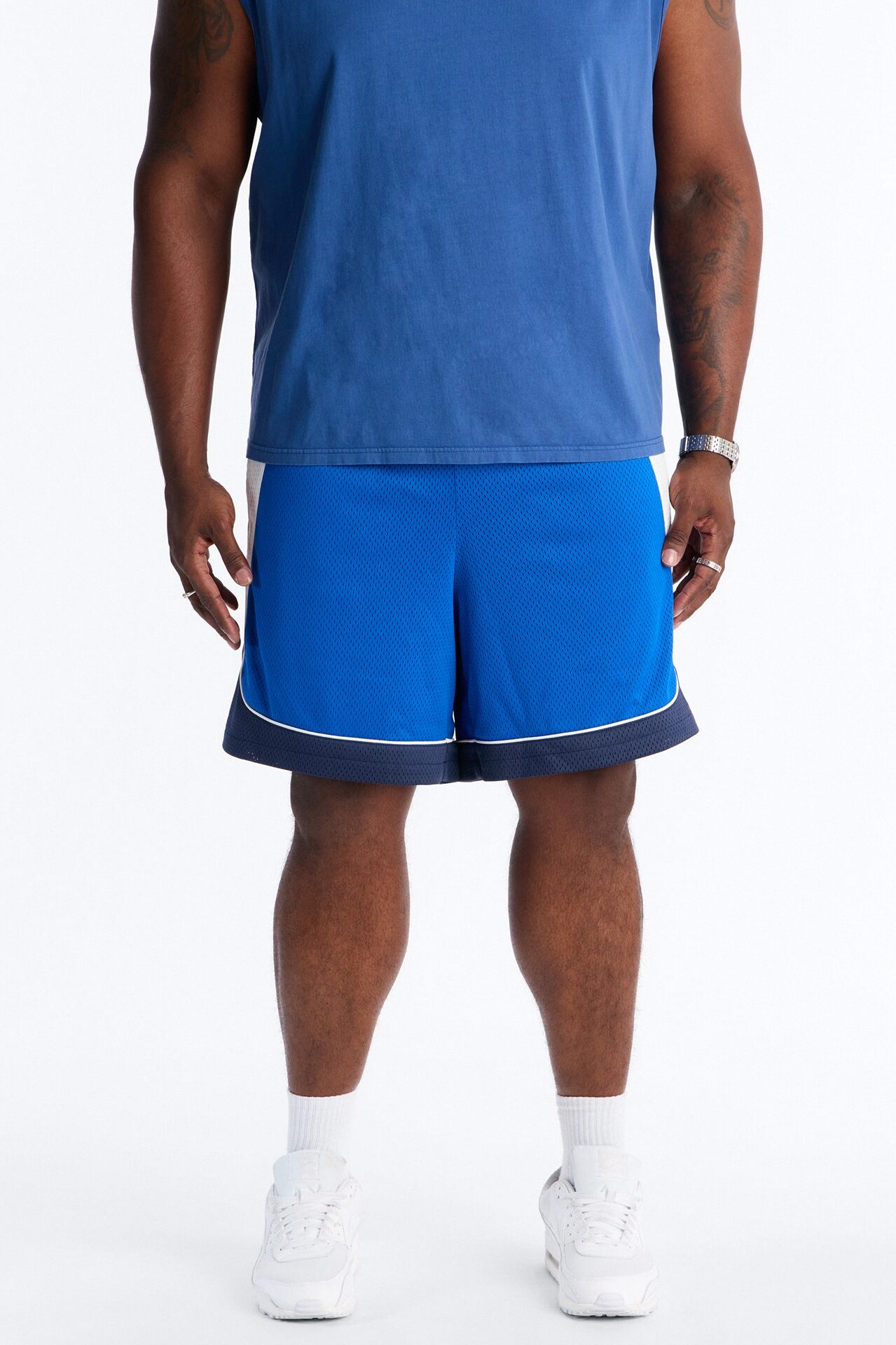 Marcello Relaxed Mesh Short - Blue/combo