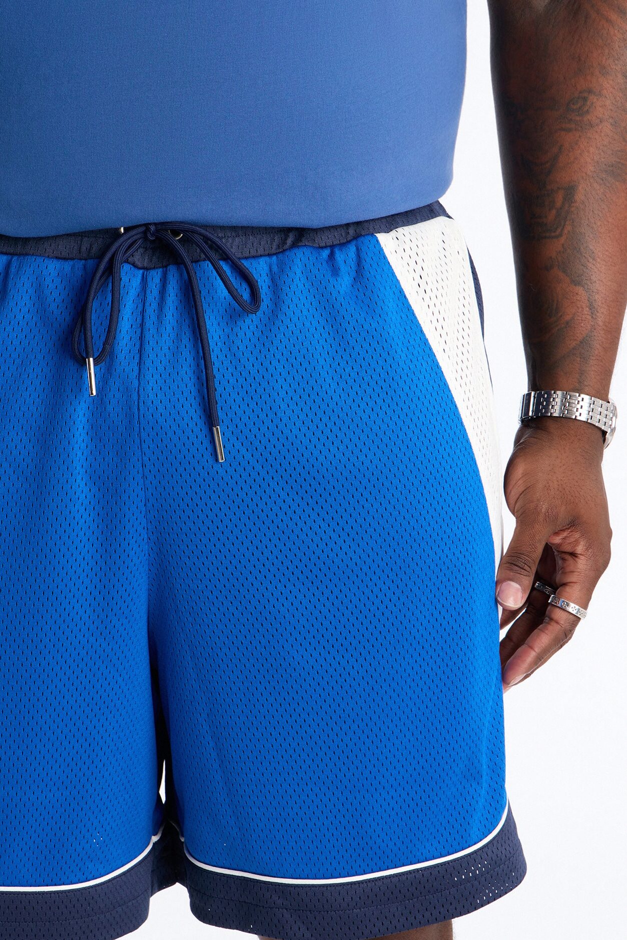 Marcello Relaxed Mesh Short - Blue/combo