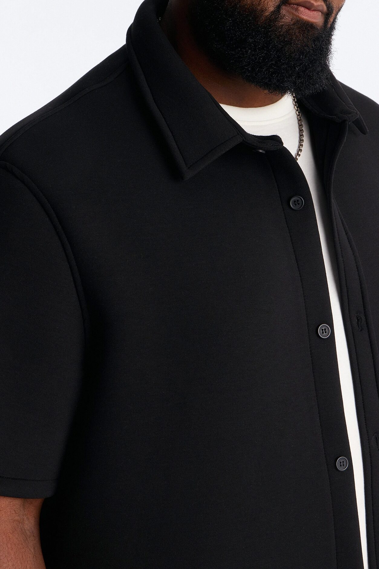 Relaxed Arclight Interlock Short Sleeve Shirt - Black