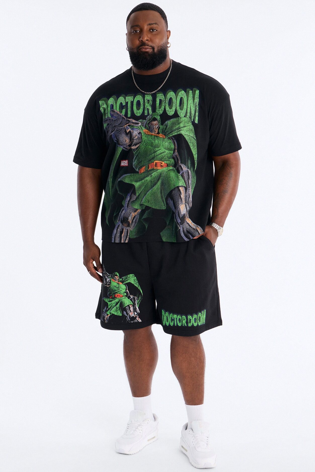 Marvel Dr Doom Sweatshort - Black