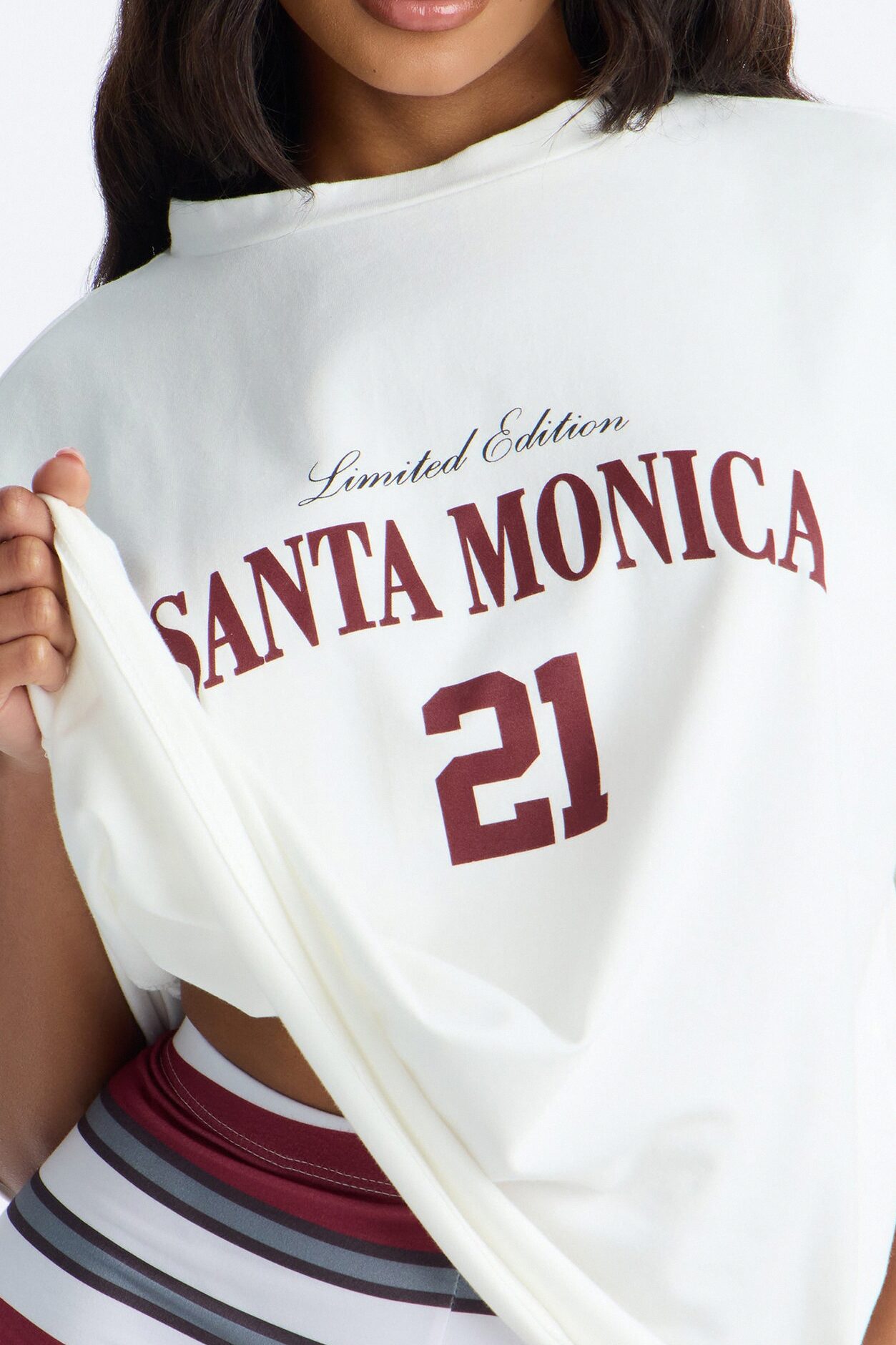 Santa Monica Summer Short Set - Burgundy/combo