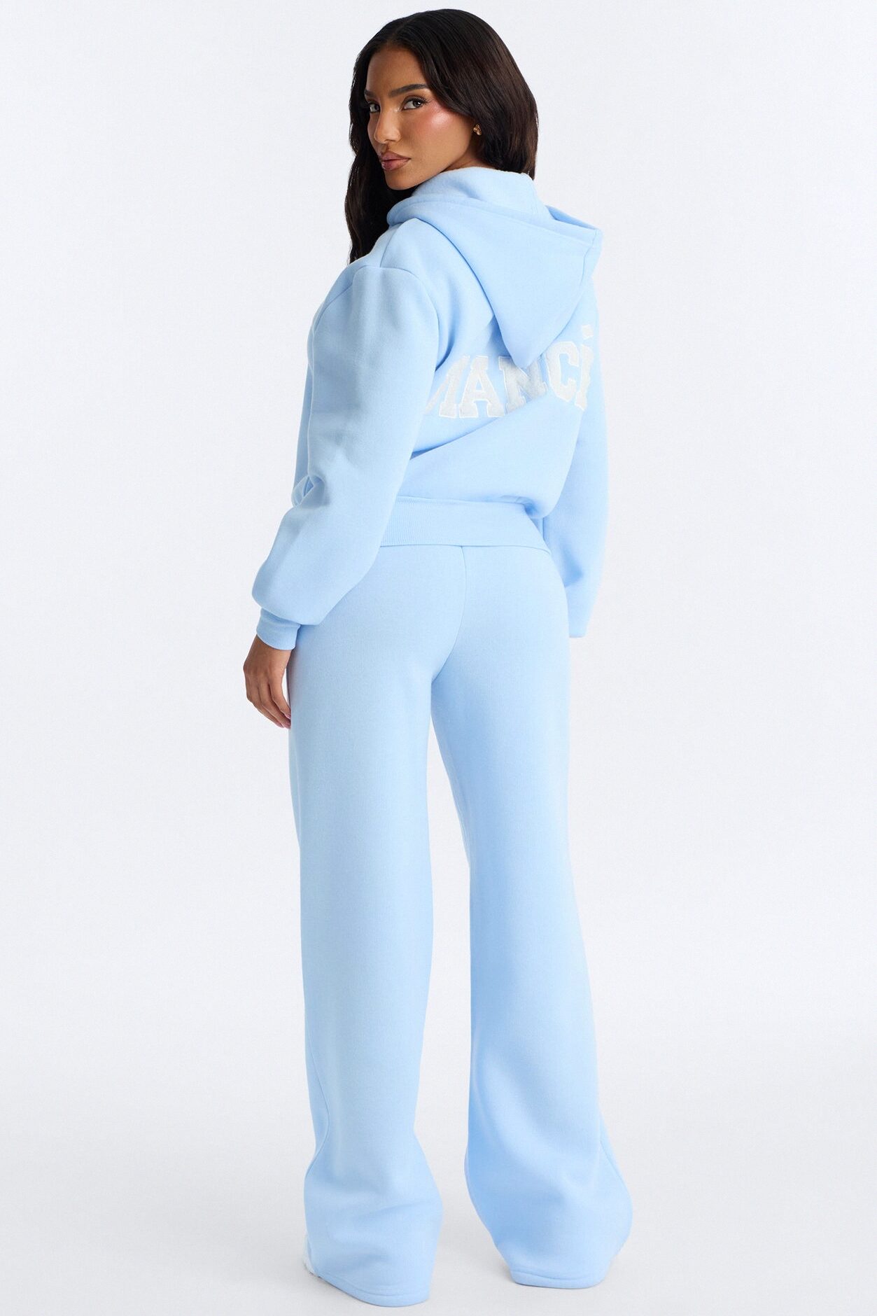 She's A Fiancé Fleece Pant Set - Light Blue