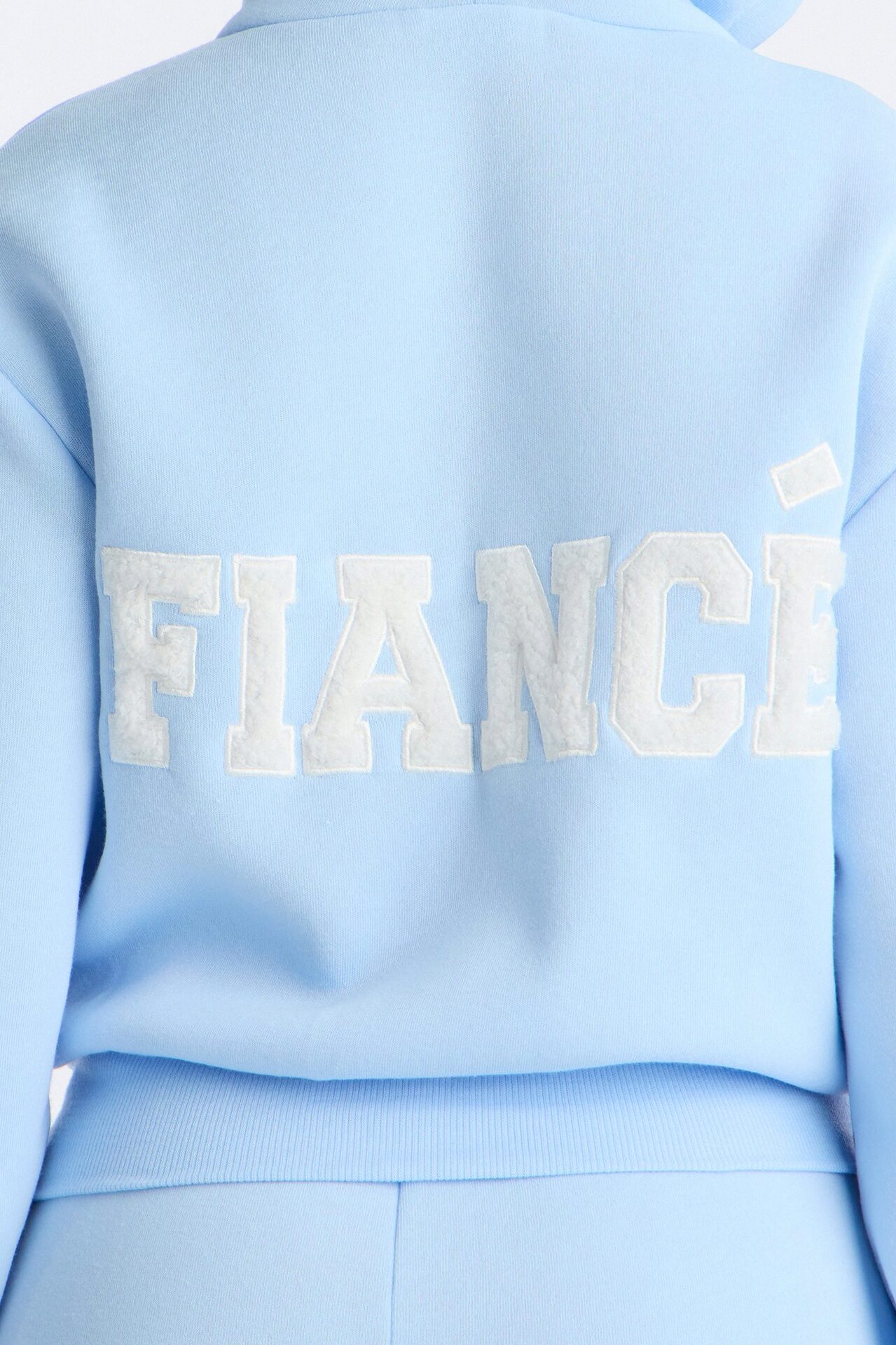 She's A Fiancé Fleece Pant Set - Light Blue