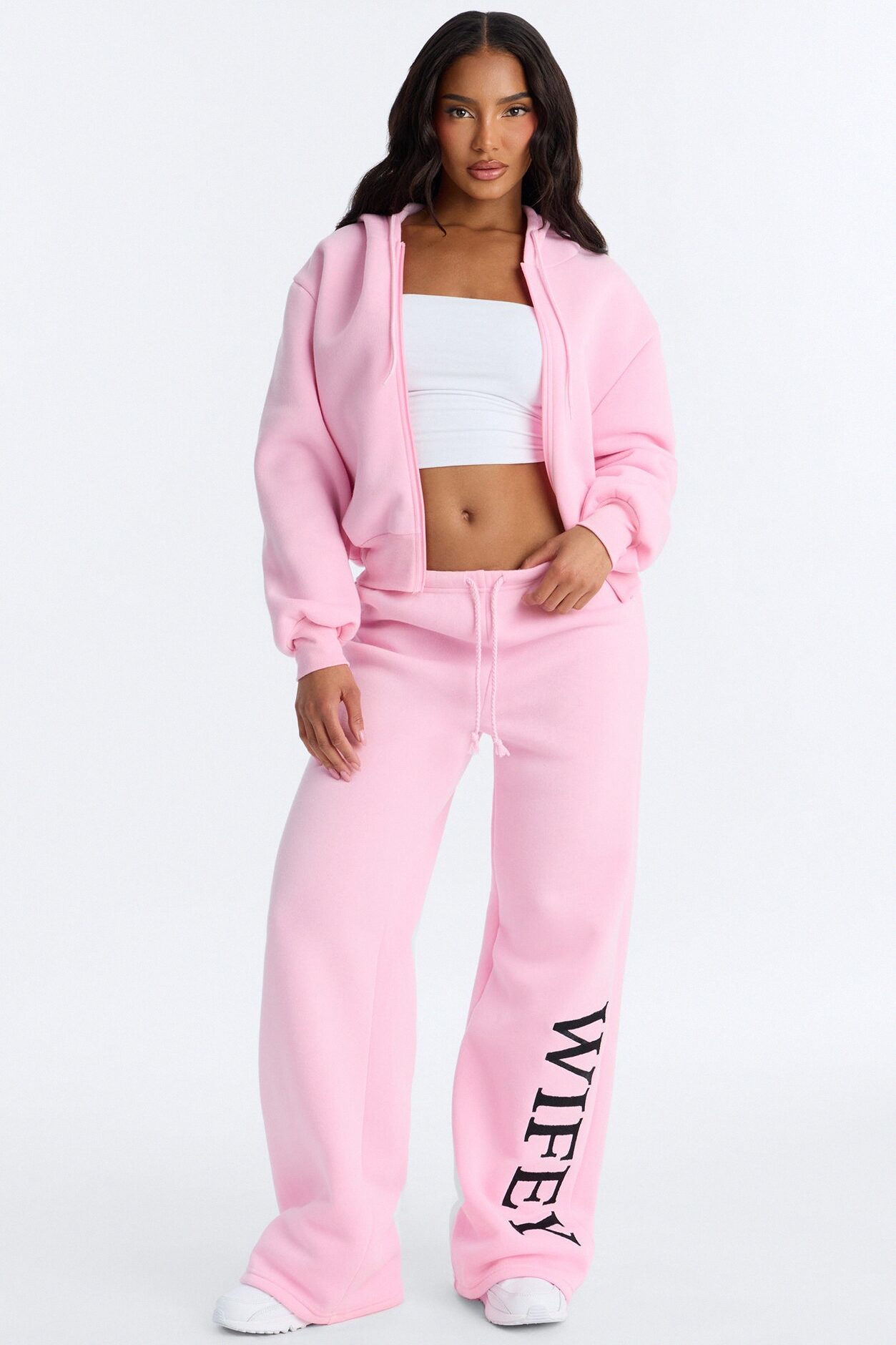 Wifey Era Fleece Pant Set - Pink/combo