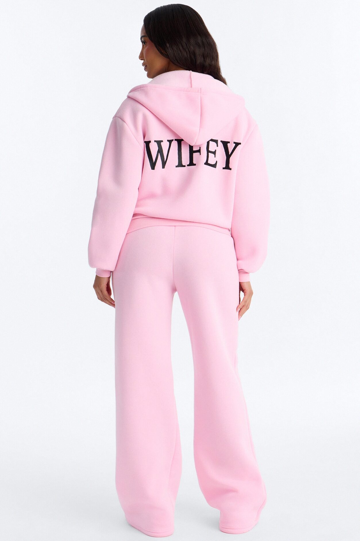 Wifey Era Fleece Pant Set - Pink/combo