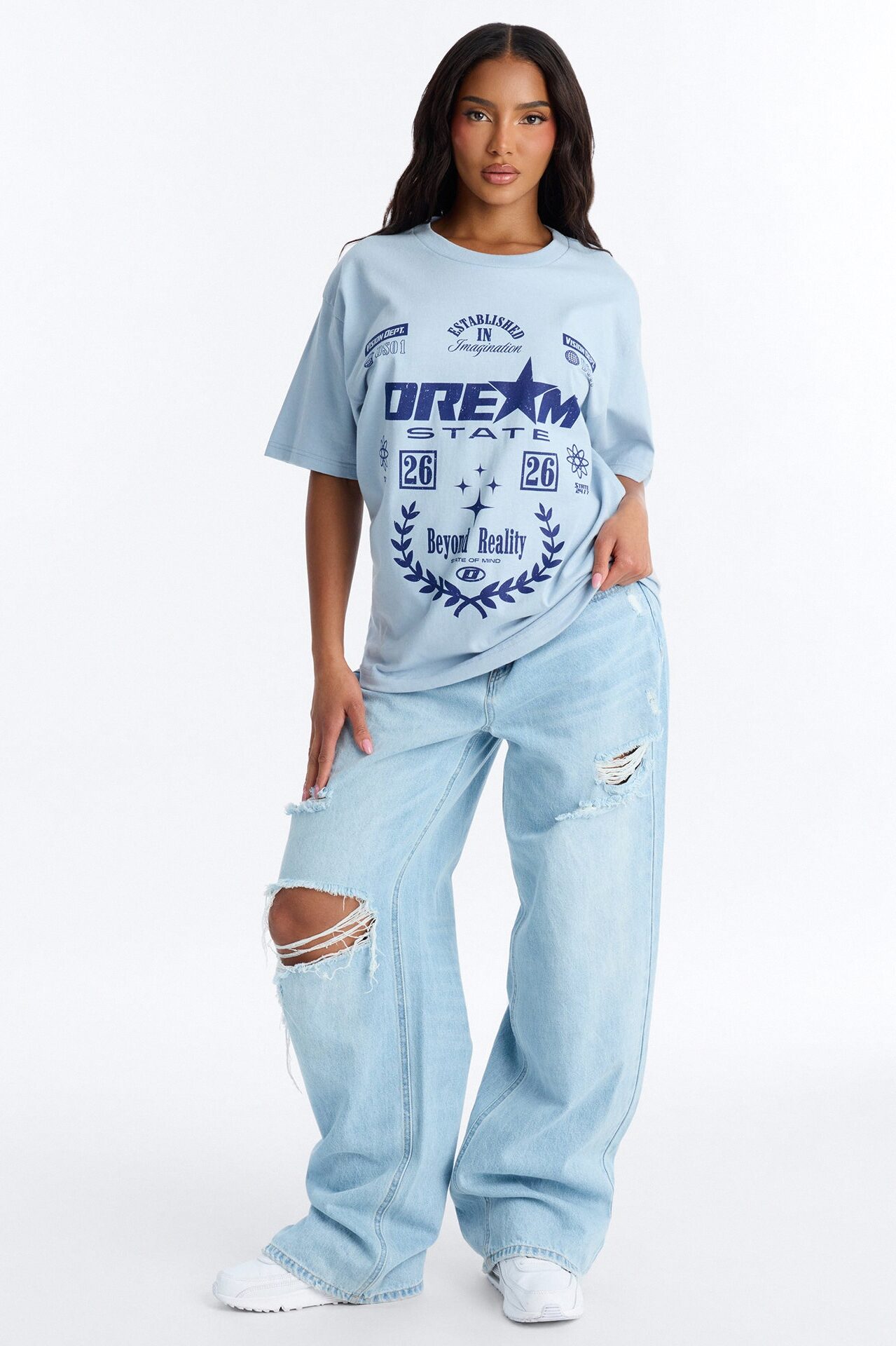 Dream State Race Boxy Tee - Blue