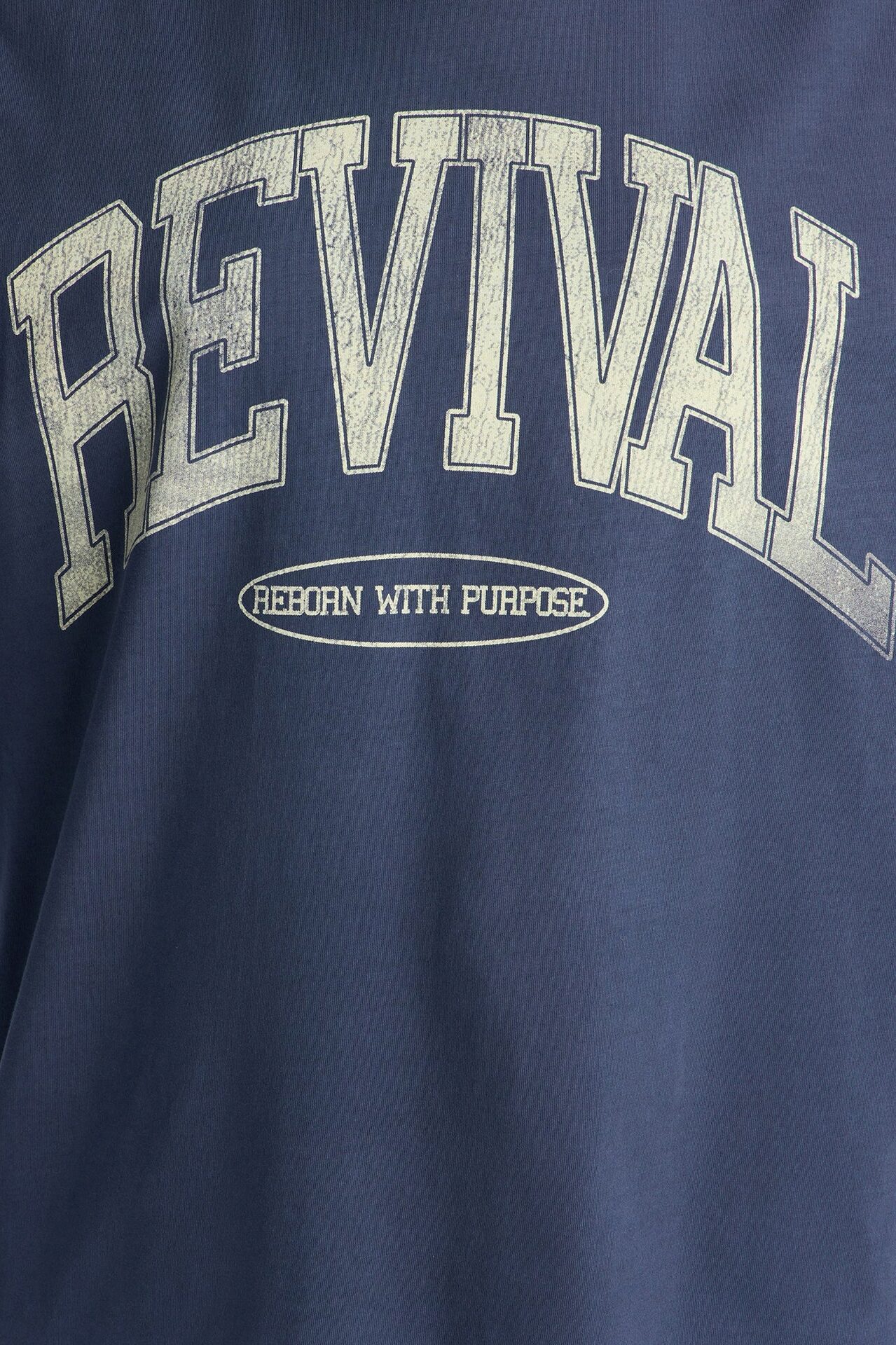 Revival Washed Crew T-Shirt - Navy