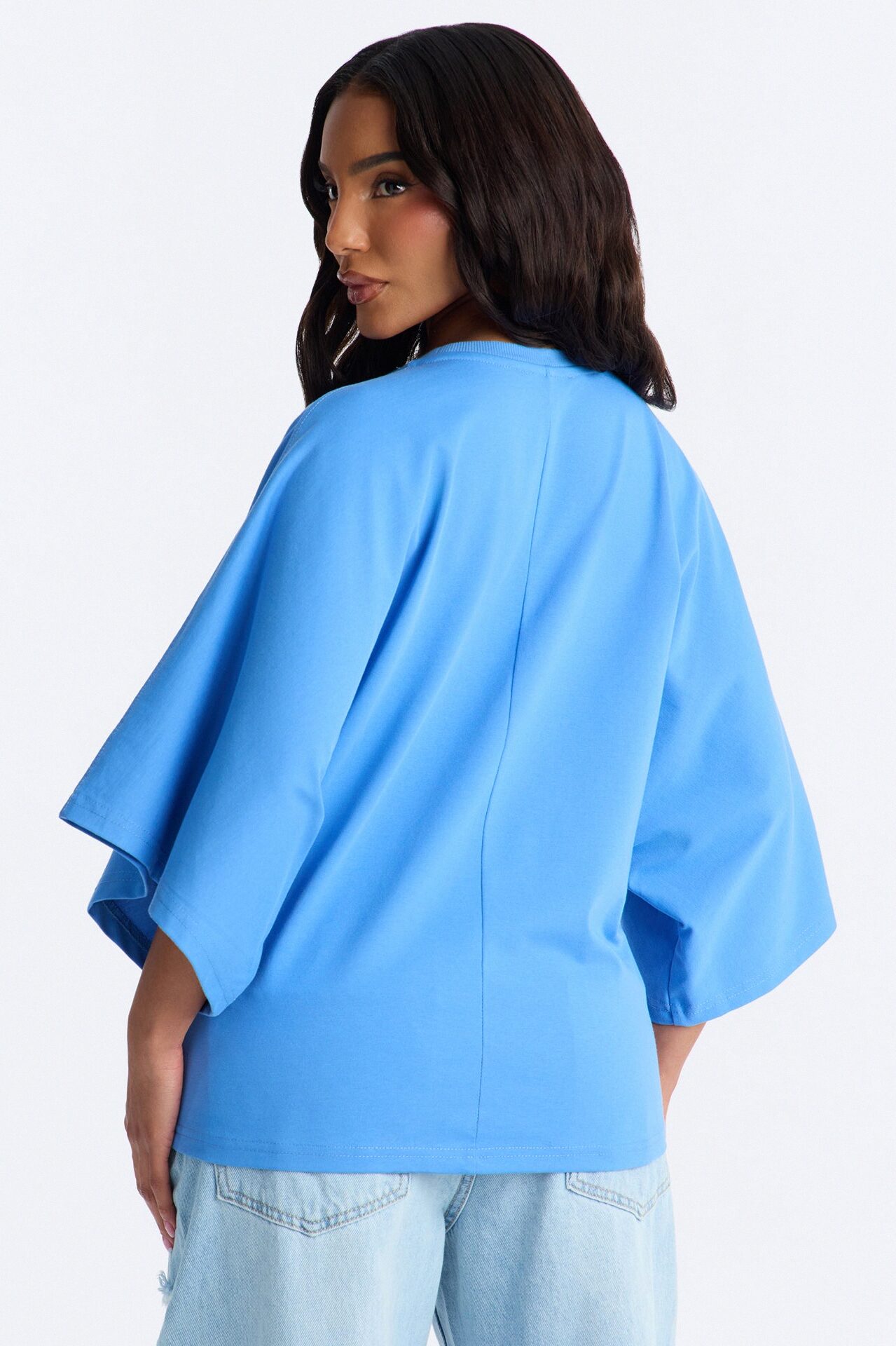 Kendall Oversized Short Sleeve T-Shirt - Blue