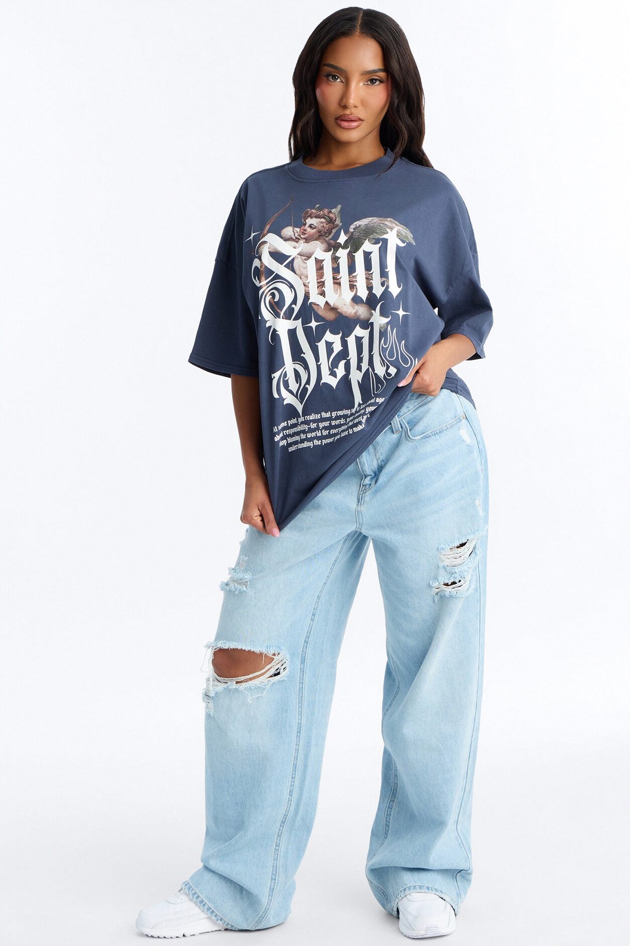 Saint Department Washed T-Shirt - Navy