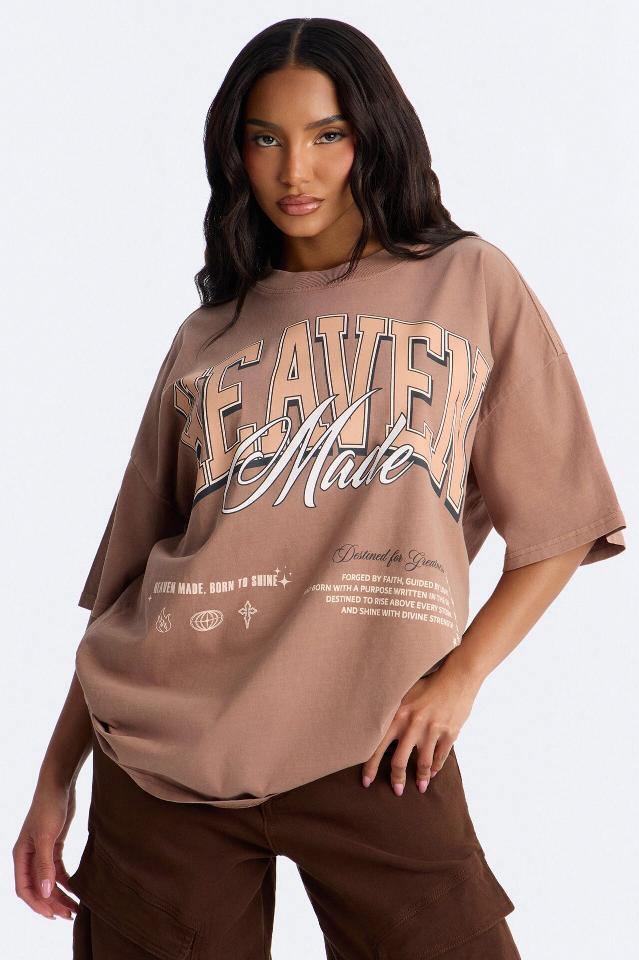 Heaven Made Short Sleeve T-Shirt - Brown