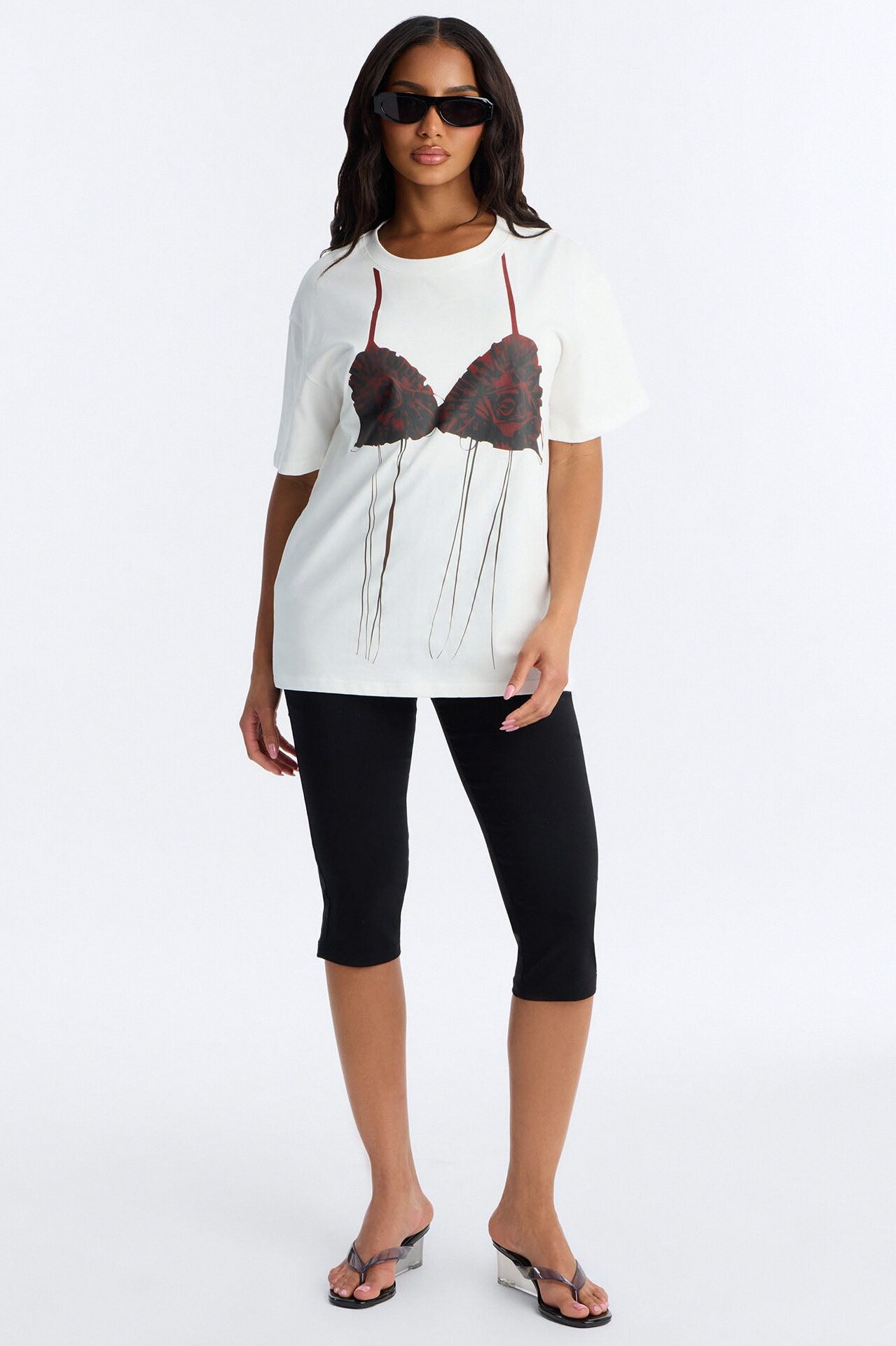 Rose Seduction Tee - White