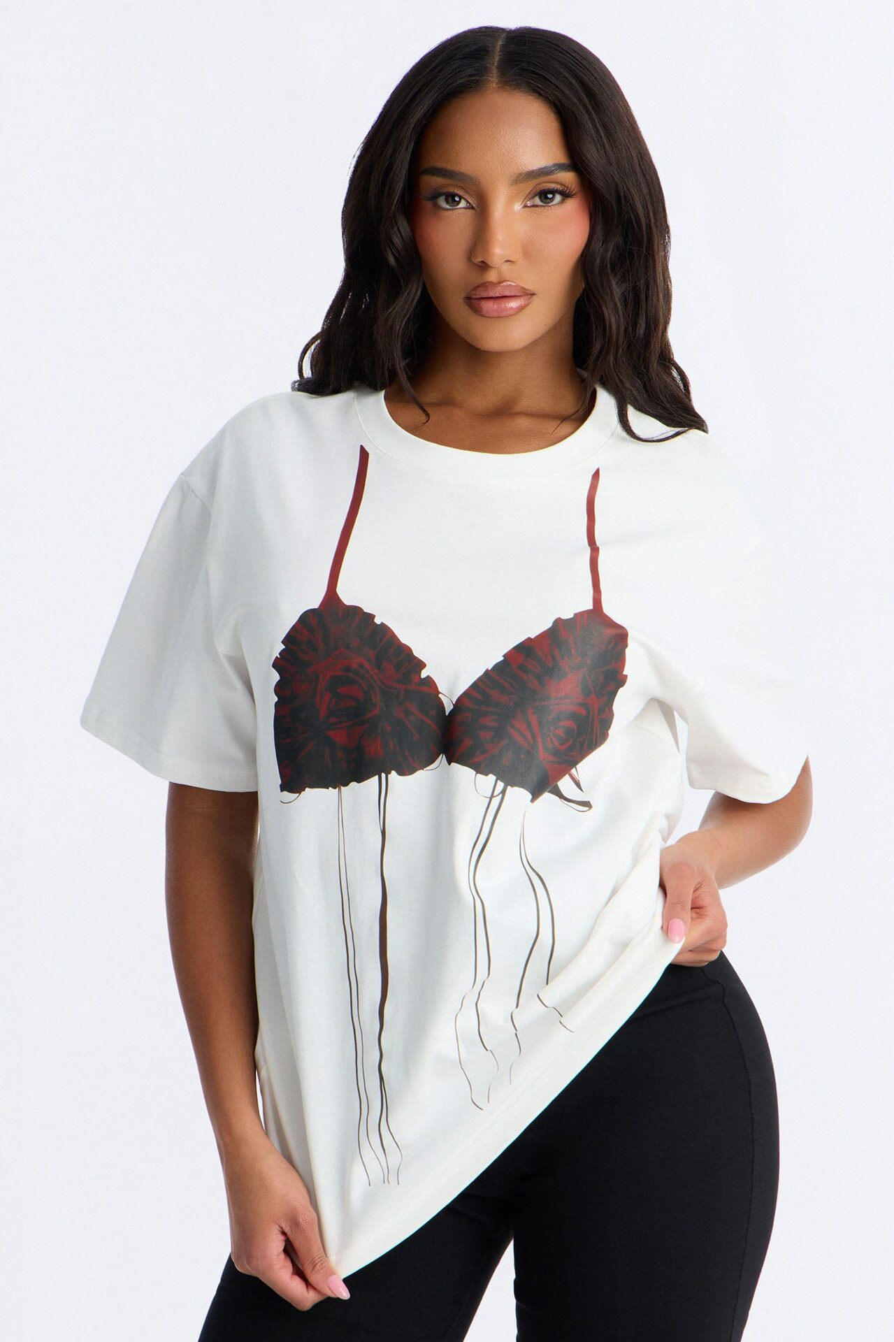 Rose Seduction Tee - White