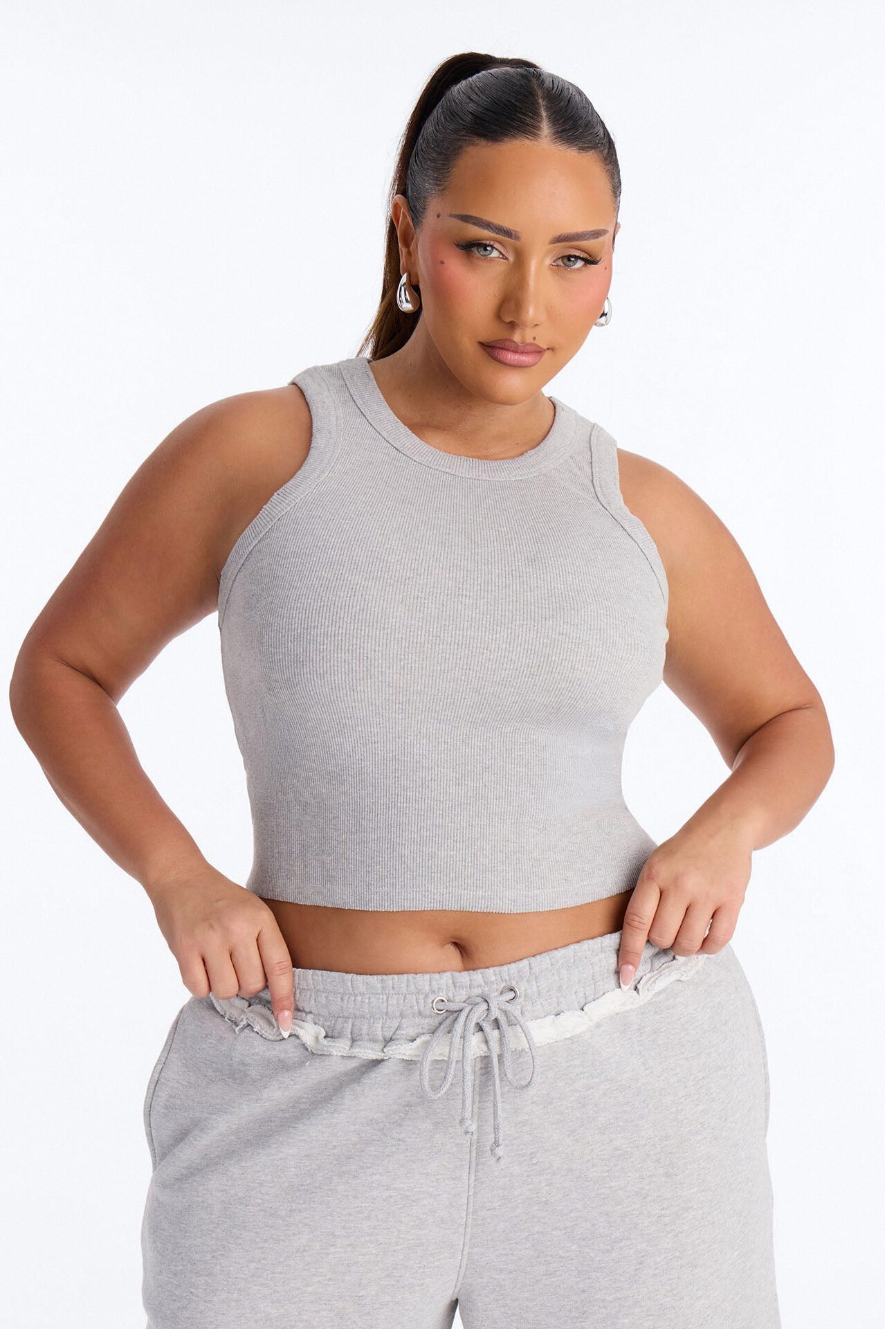 Laura Fleece Jort Set - Grey