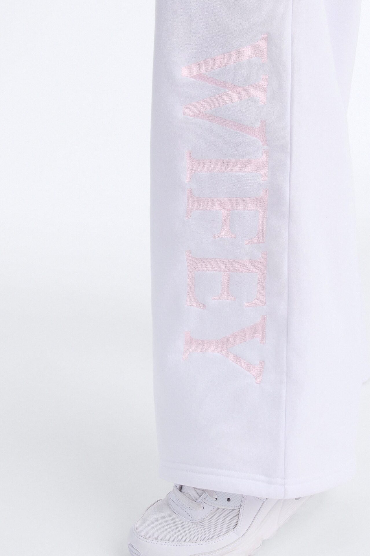 Wifey Era Fleece Pant Set - White/Pink