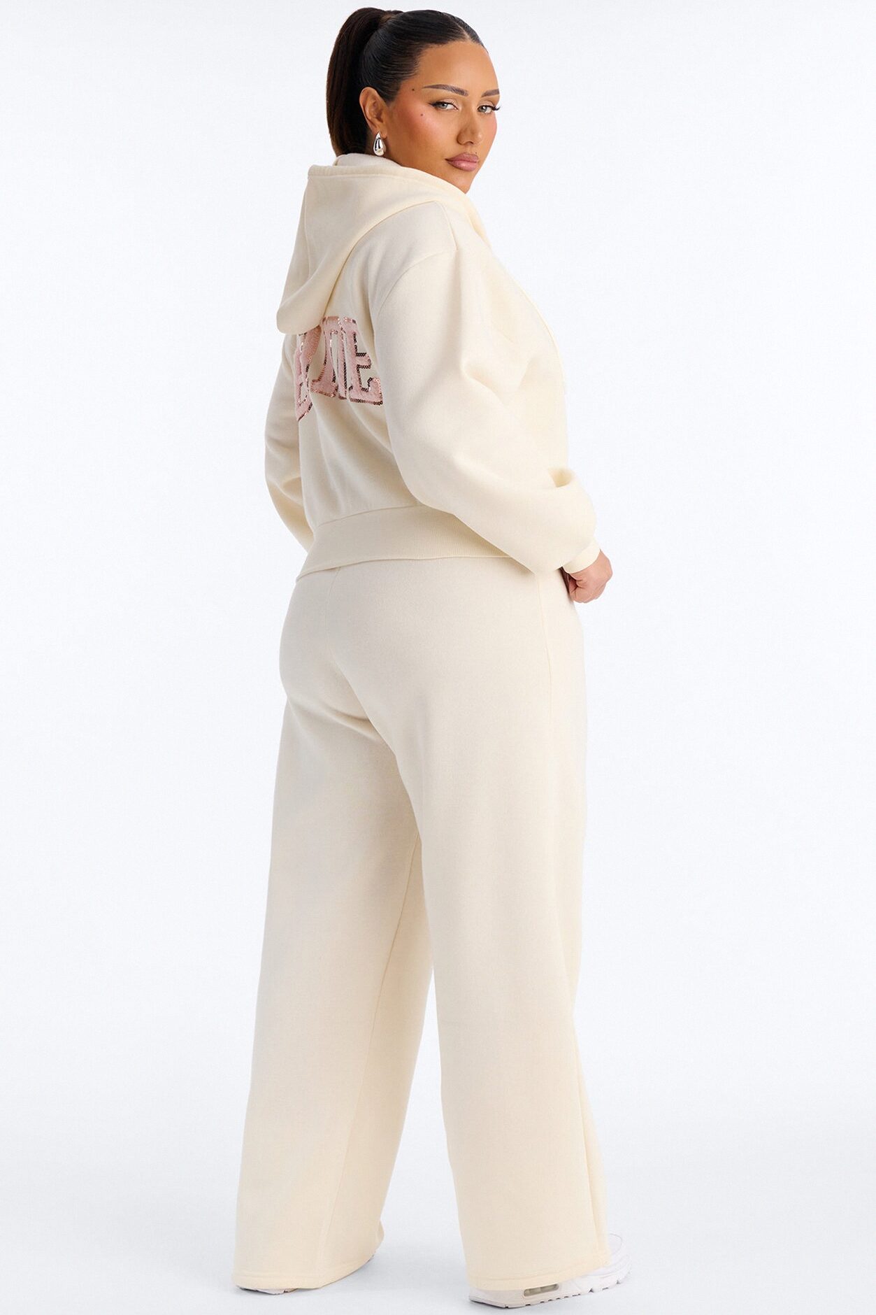 Bride To Be Fleece Pant Set - White/Pink