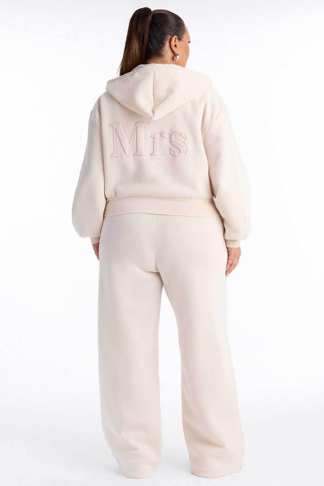 Soon To Be Mrs Fleece Pant Set - Cream