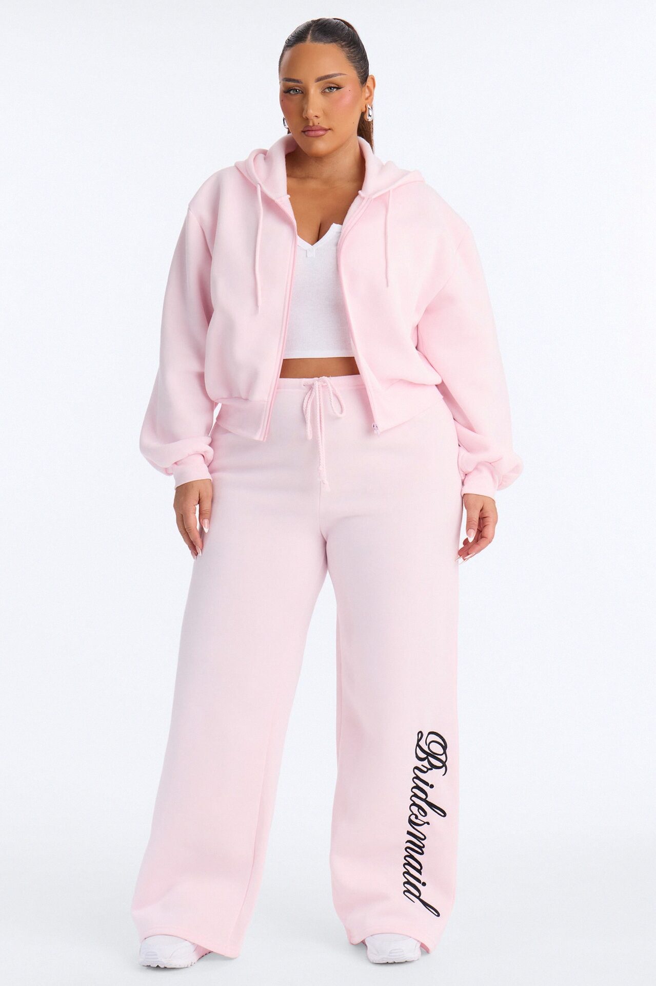 Bridesmaids Only Fleece Pant Set - Light Pink