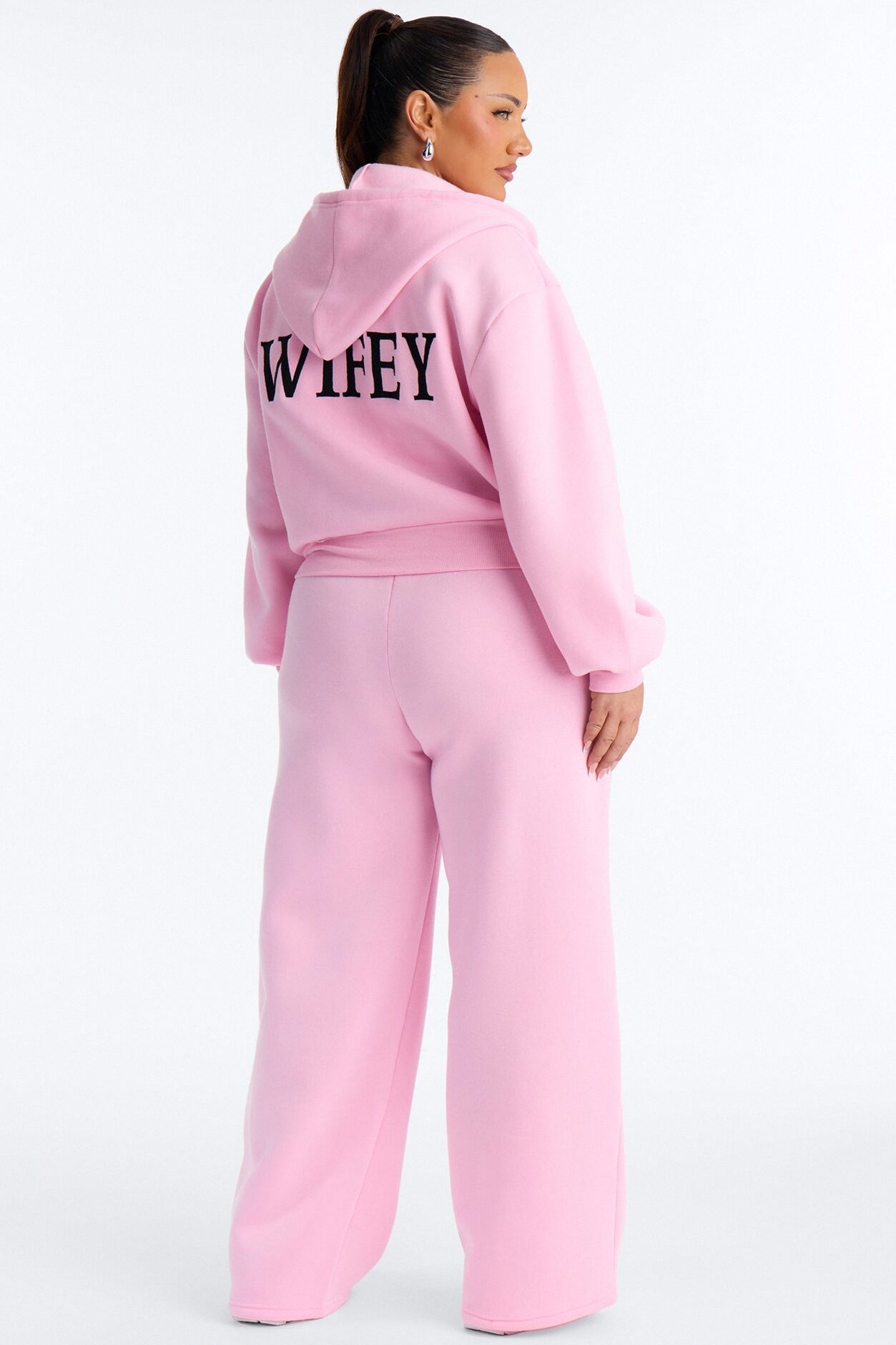 Wifey Era Fleece Pant Set - Pink/combo