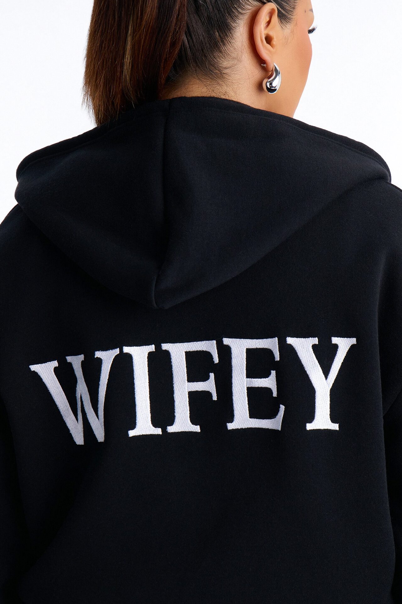 Wifey Era Fleece Pant Set - Black/White