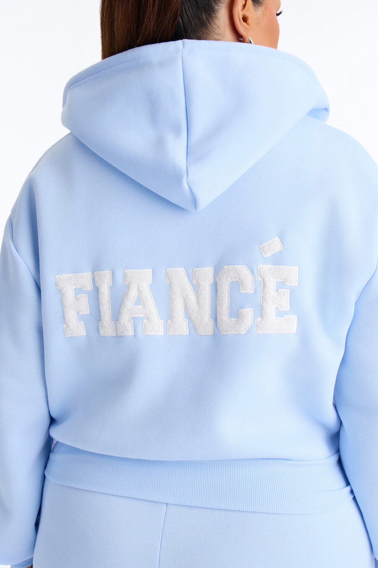 She's A Fiancé Fleece Pant Set - Light Blue