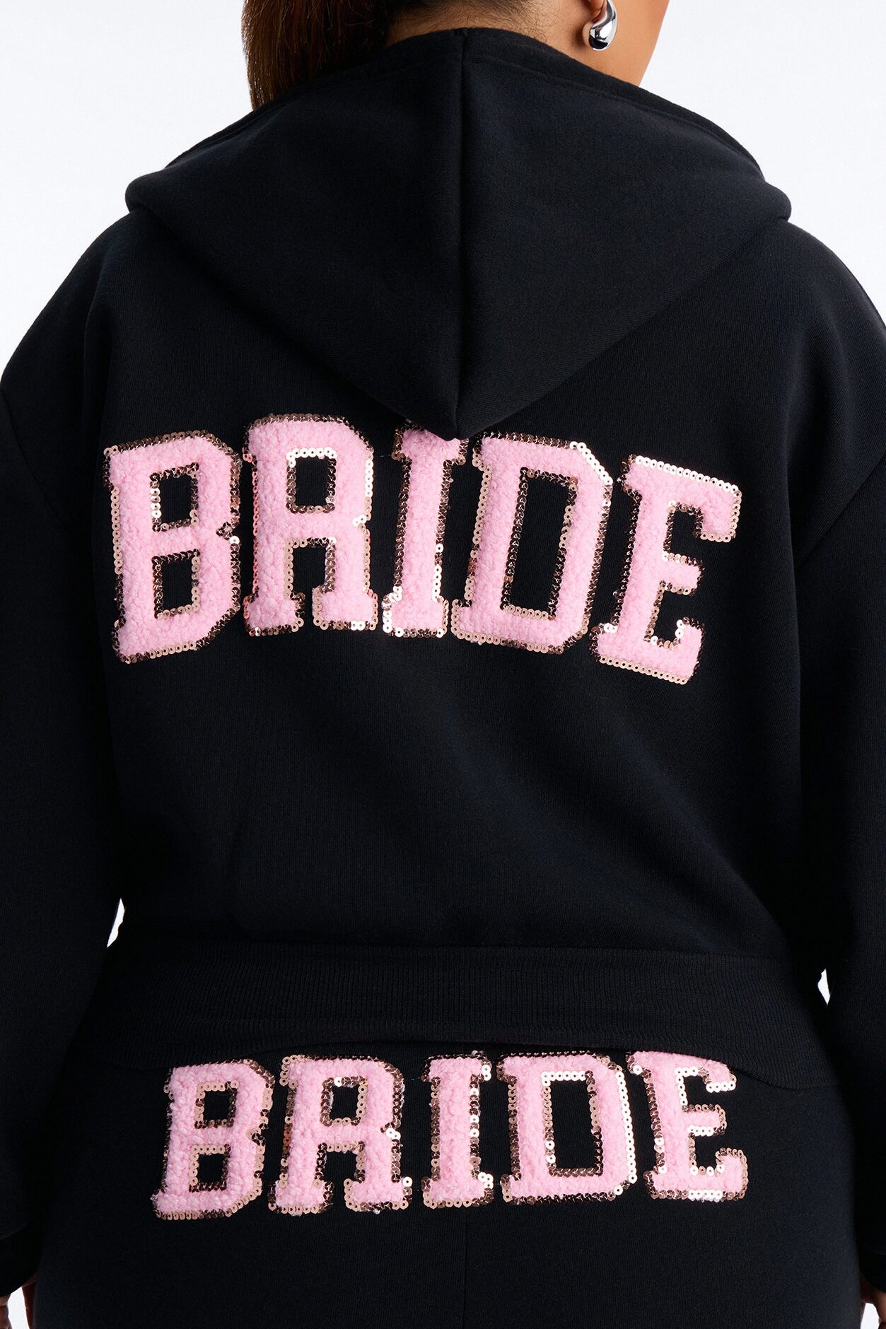 Bride To Be Fleece Short Set - Black/Pink