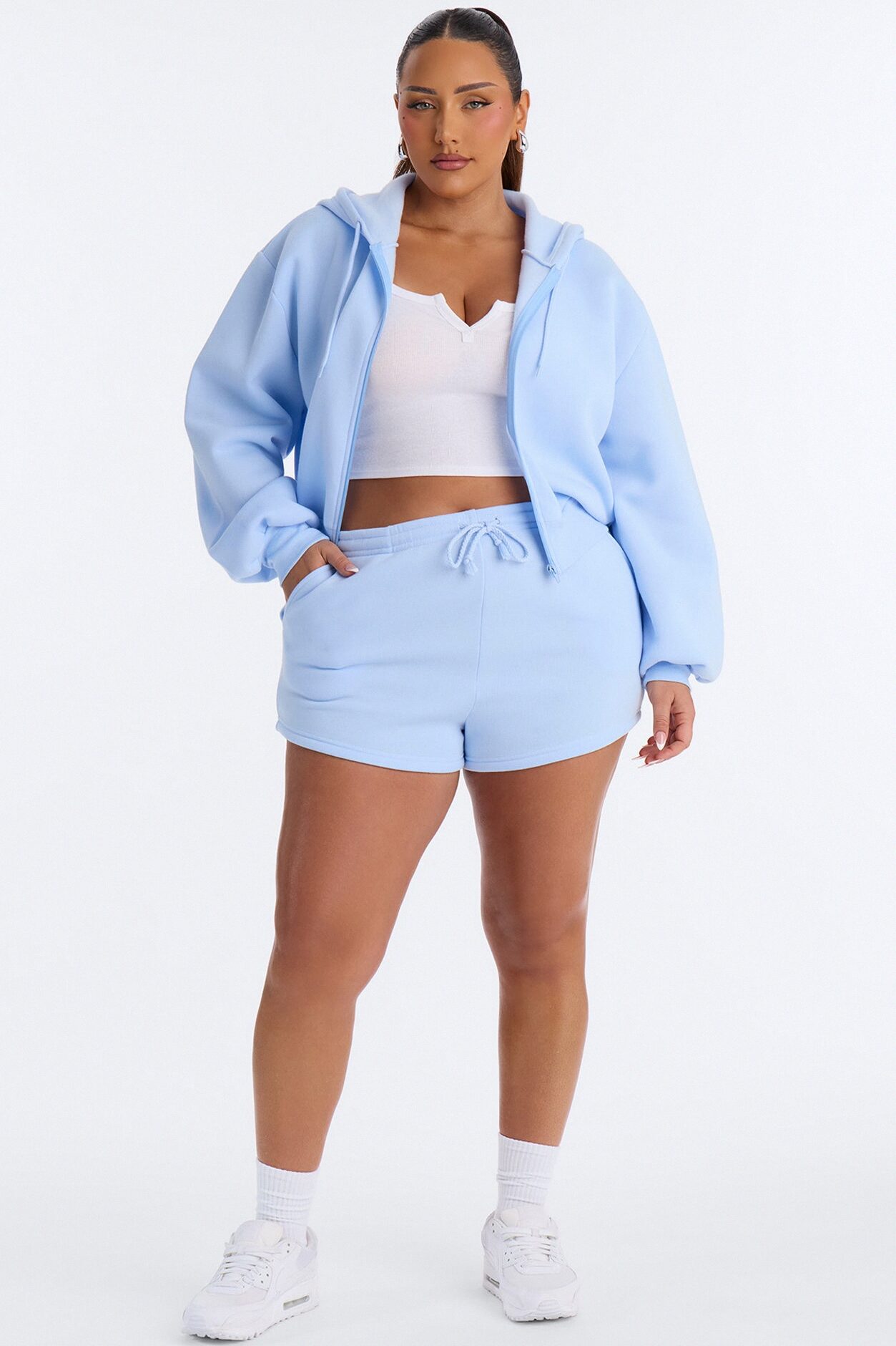 Bride To Be Fleece Short Set - Light Blue