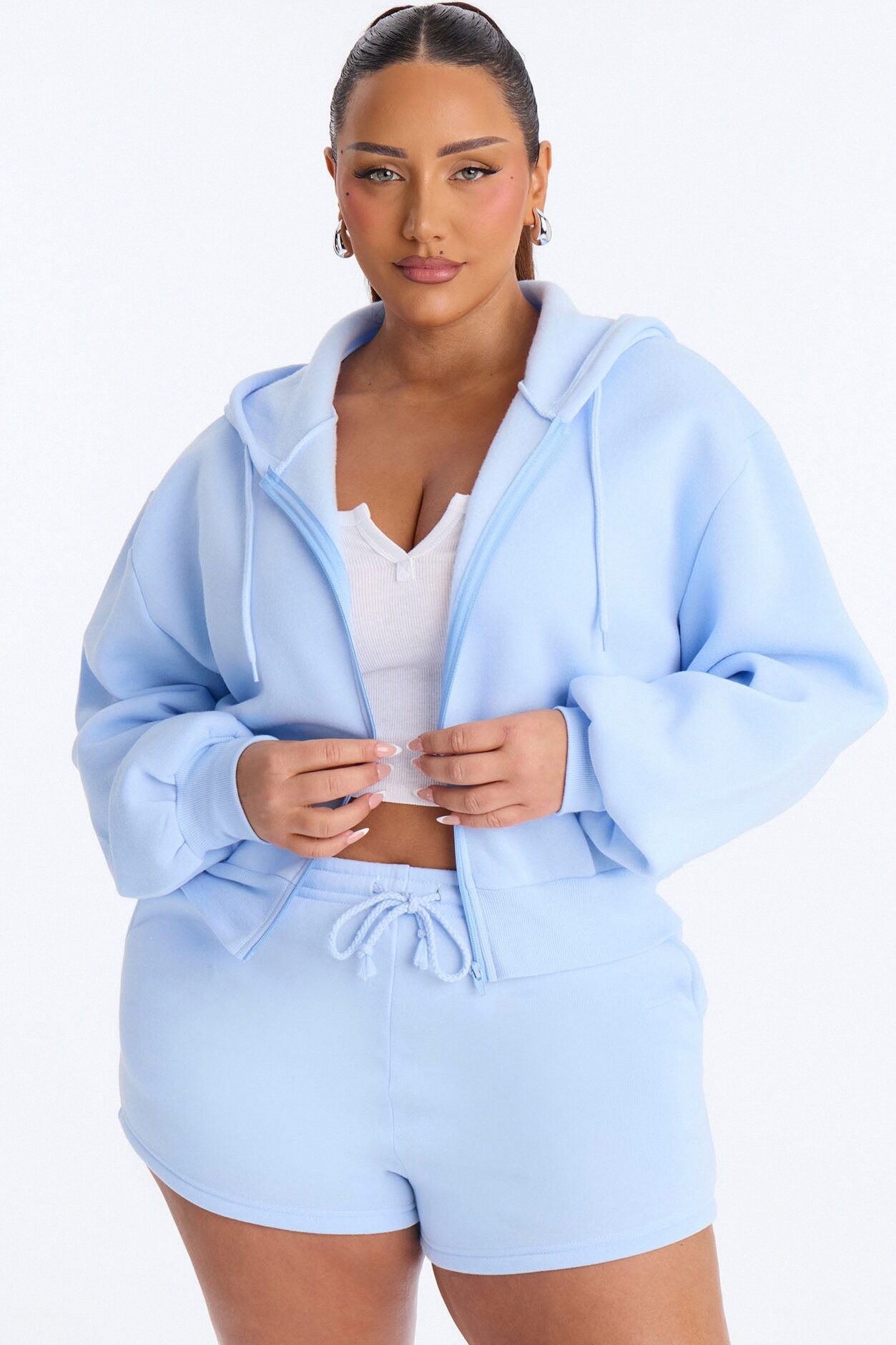 Bride To Be Fleece Short Set - Light Blue