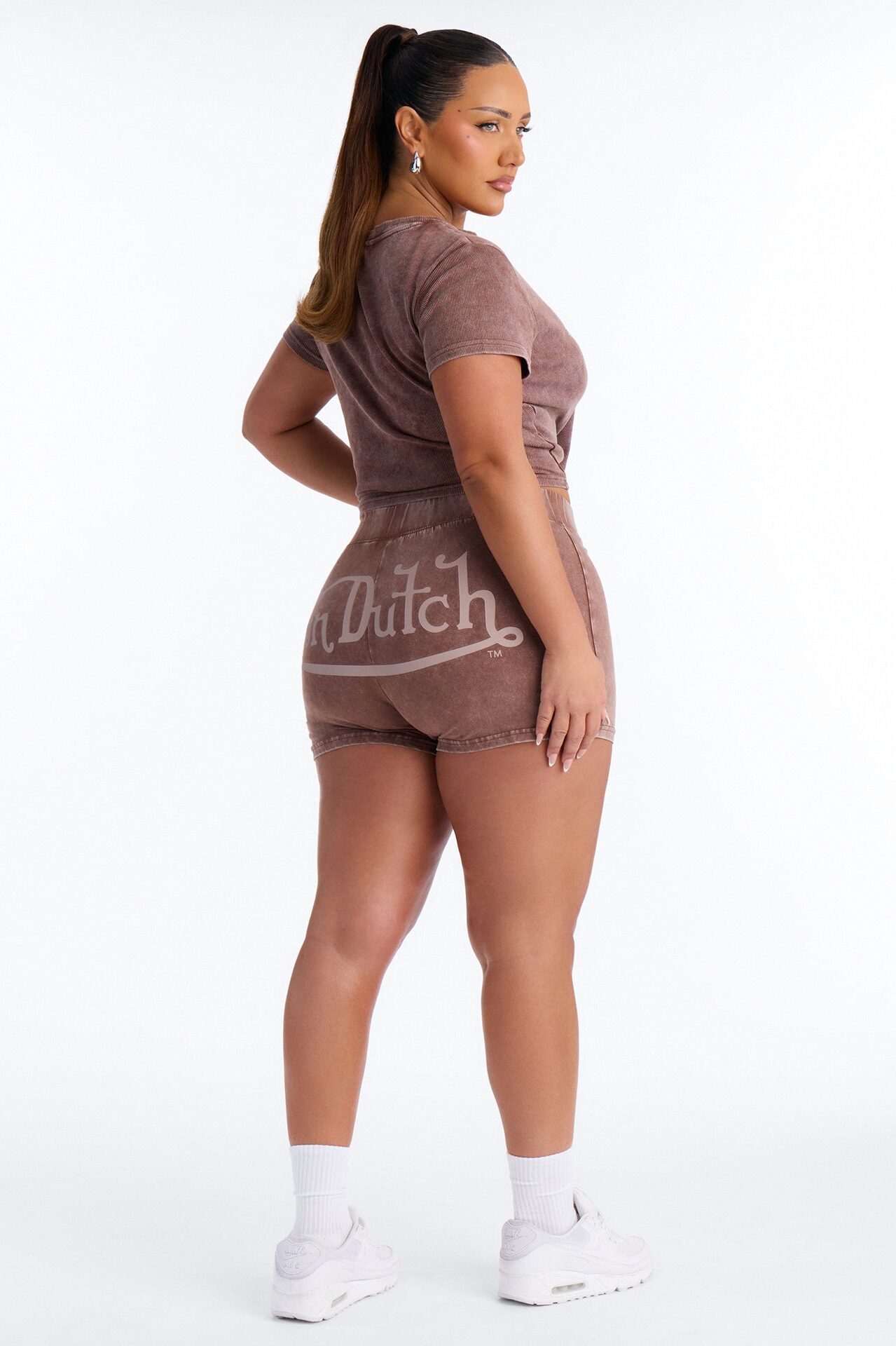 Von Dutch Washed Hot Short - Brown