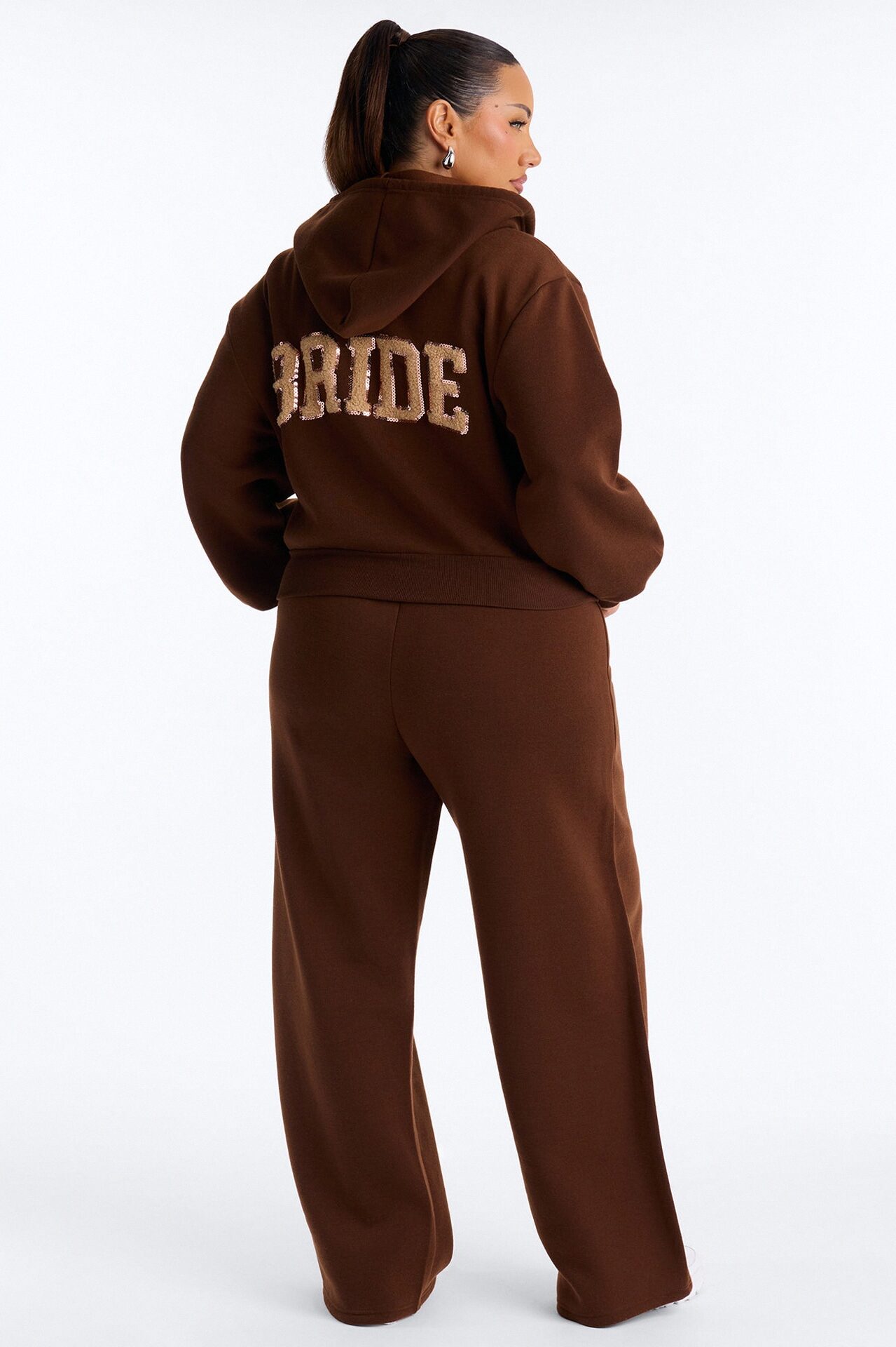 Bride To Be Fleece Pant Set - Brown/combo