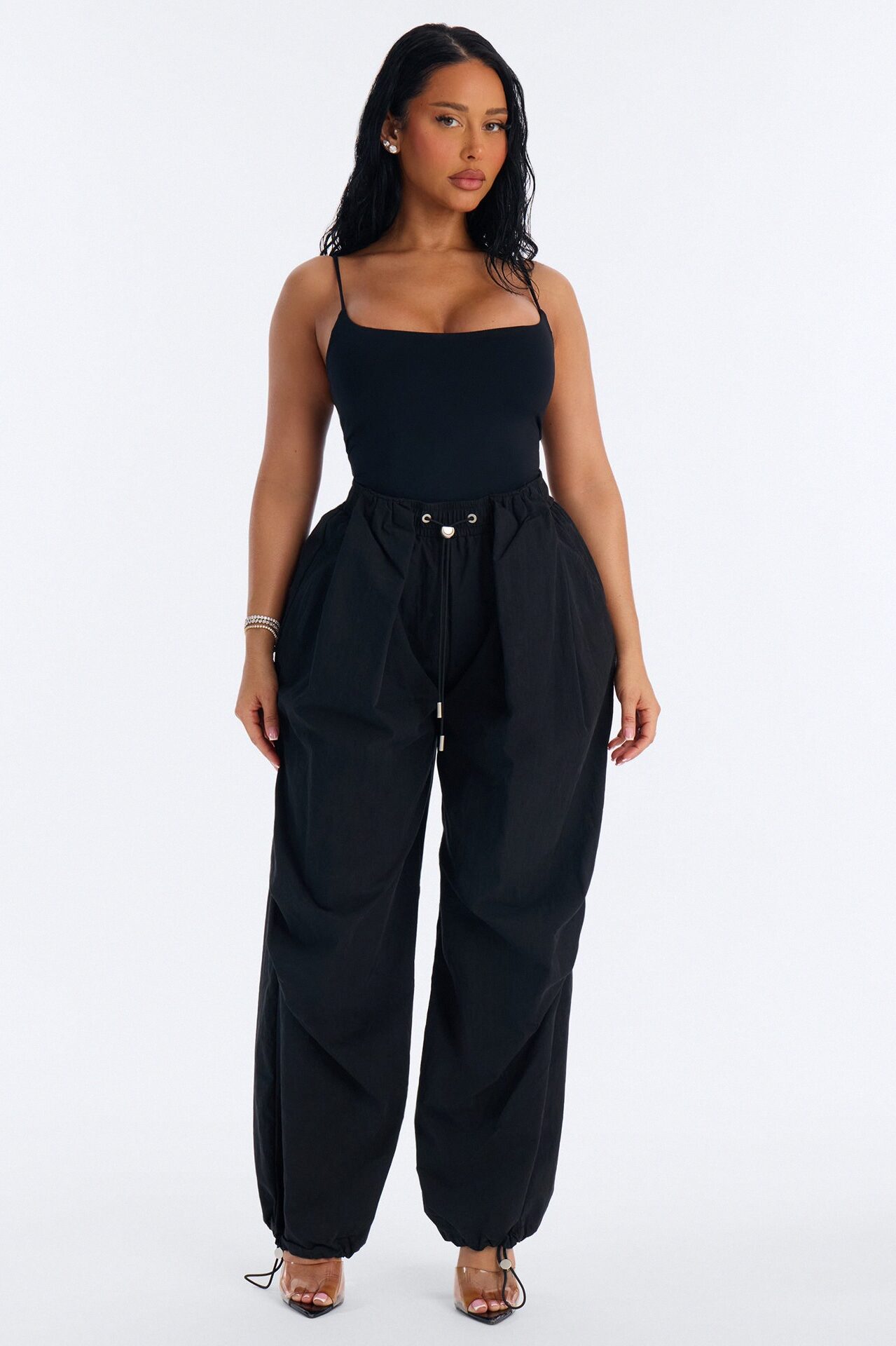 Second Skin Double Lined Square Neck Cami Bodysuit - Black