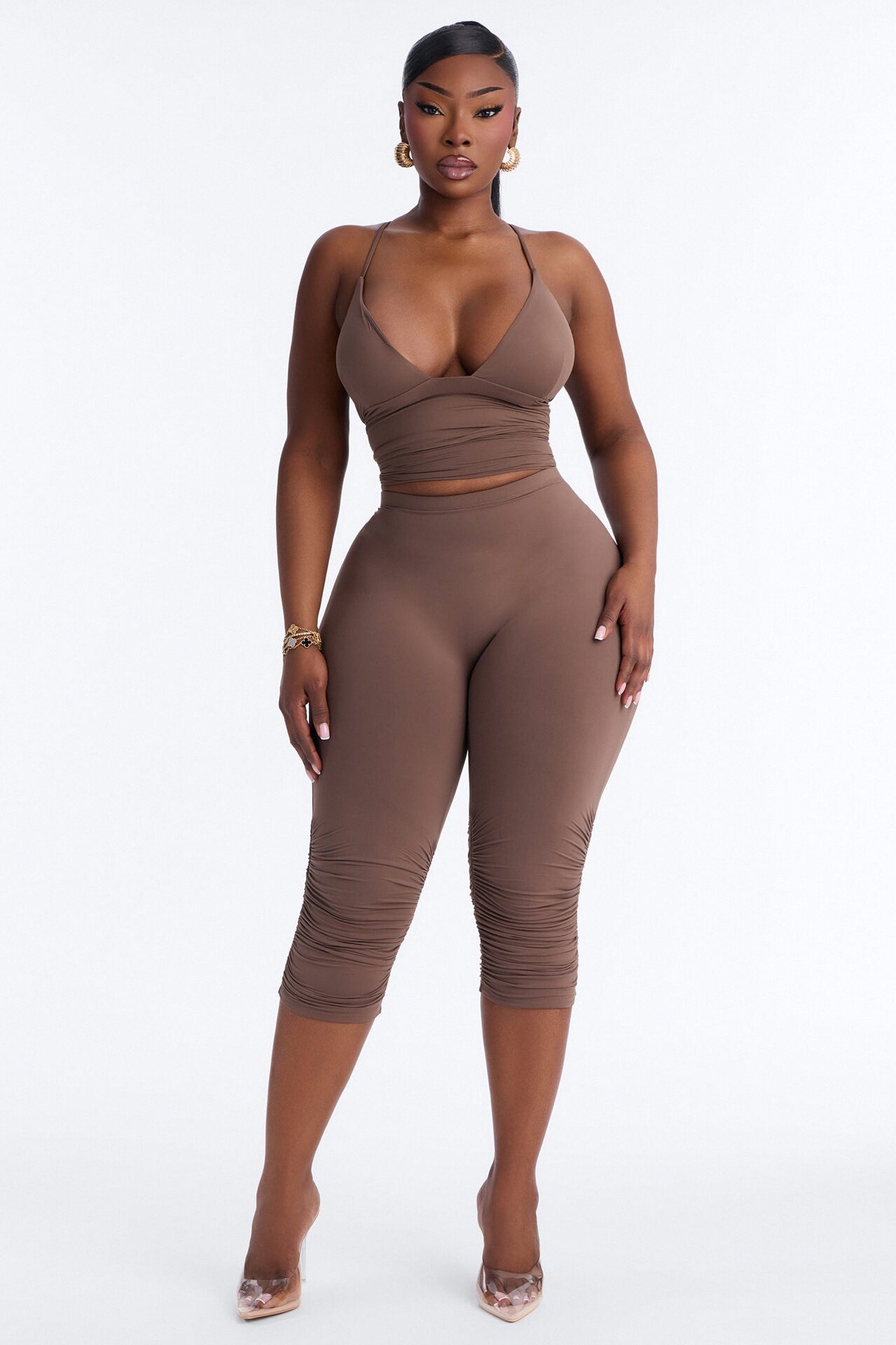 Second Skin Deep U Neck Cami - Brown