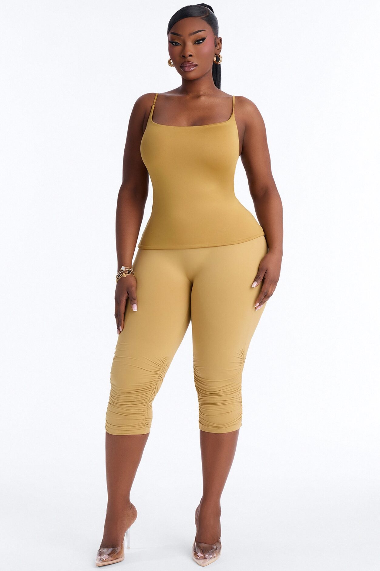 Contour Double Lined Cami Top - Honey