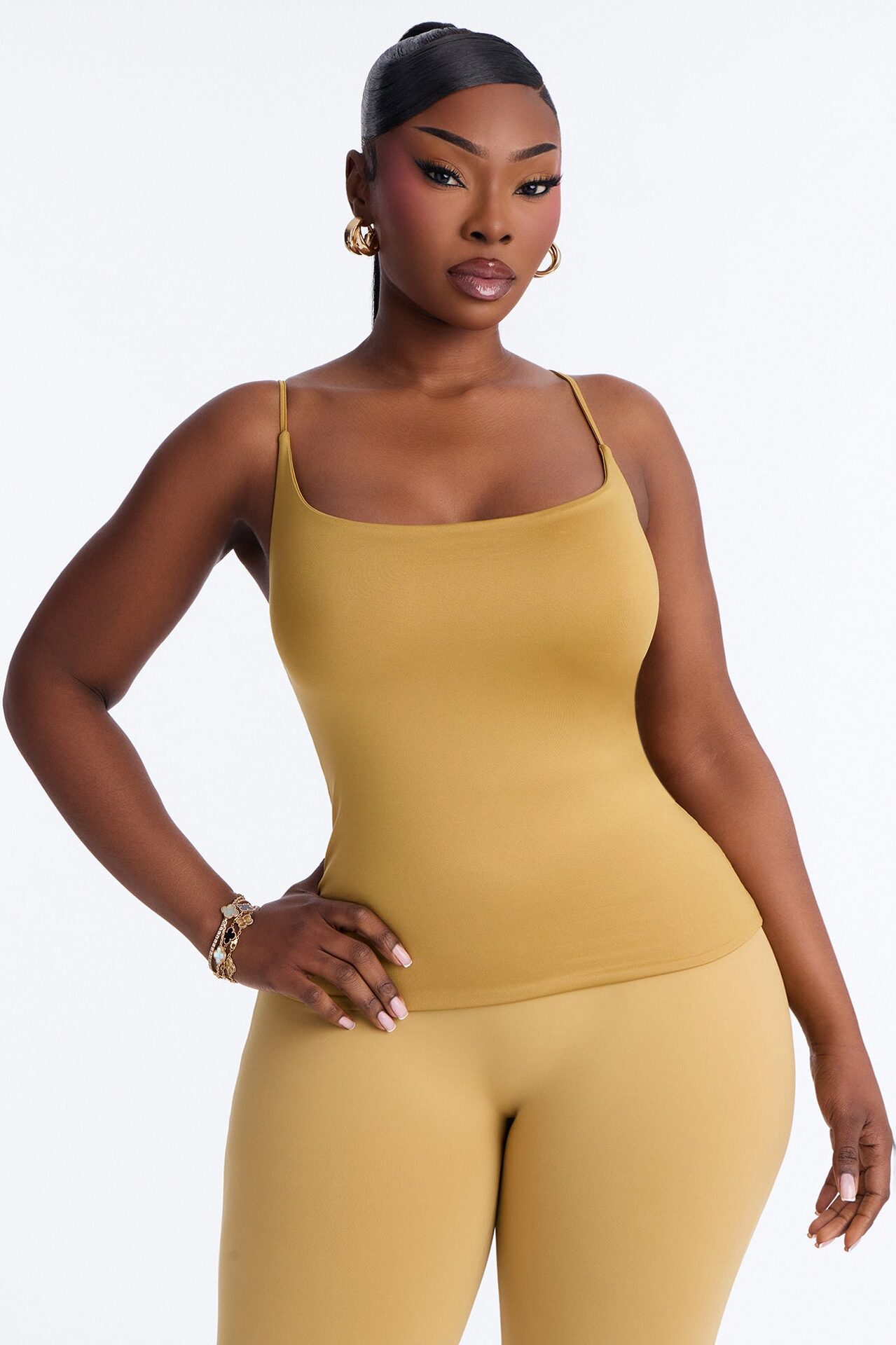 Contour Double Lined Cami Top - Honey