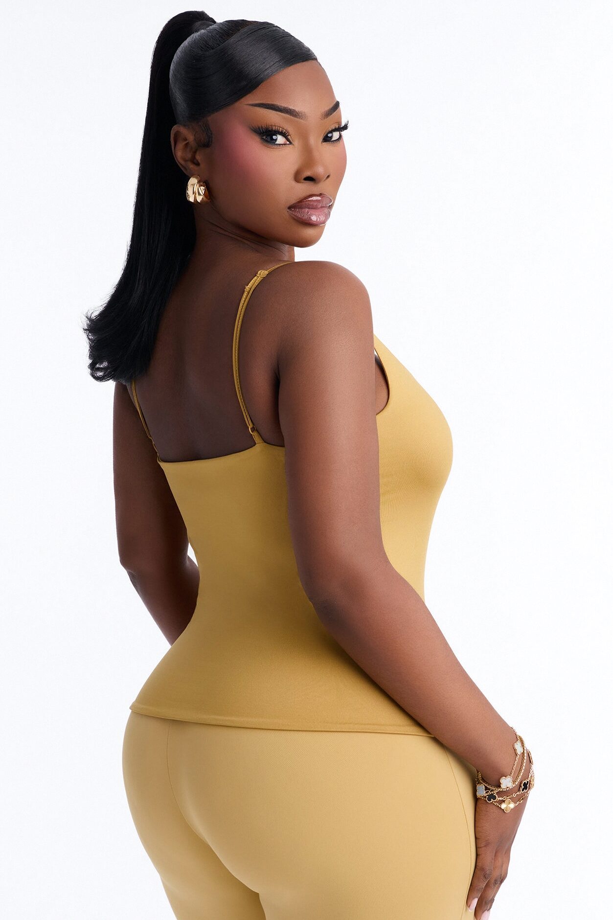 Contour Double Lined Cami Top - Honey