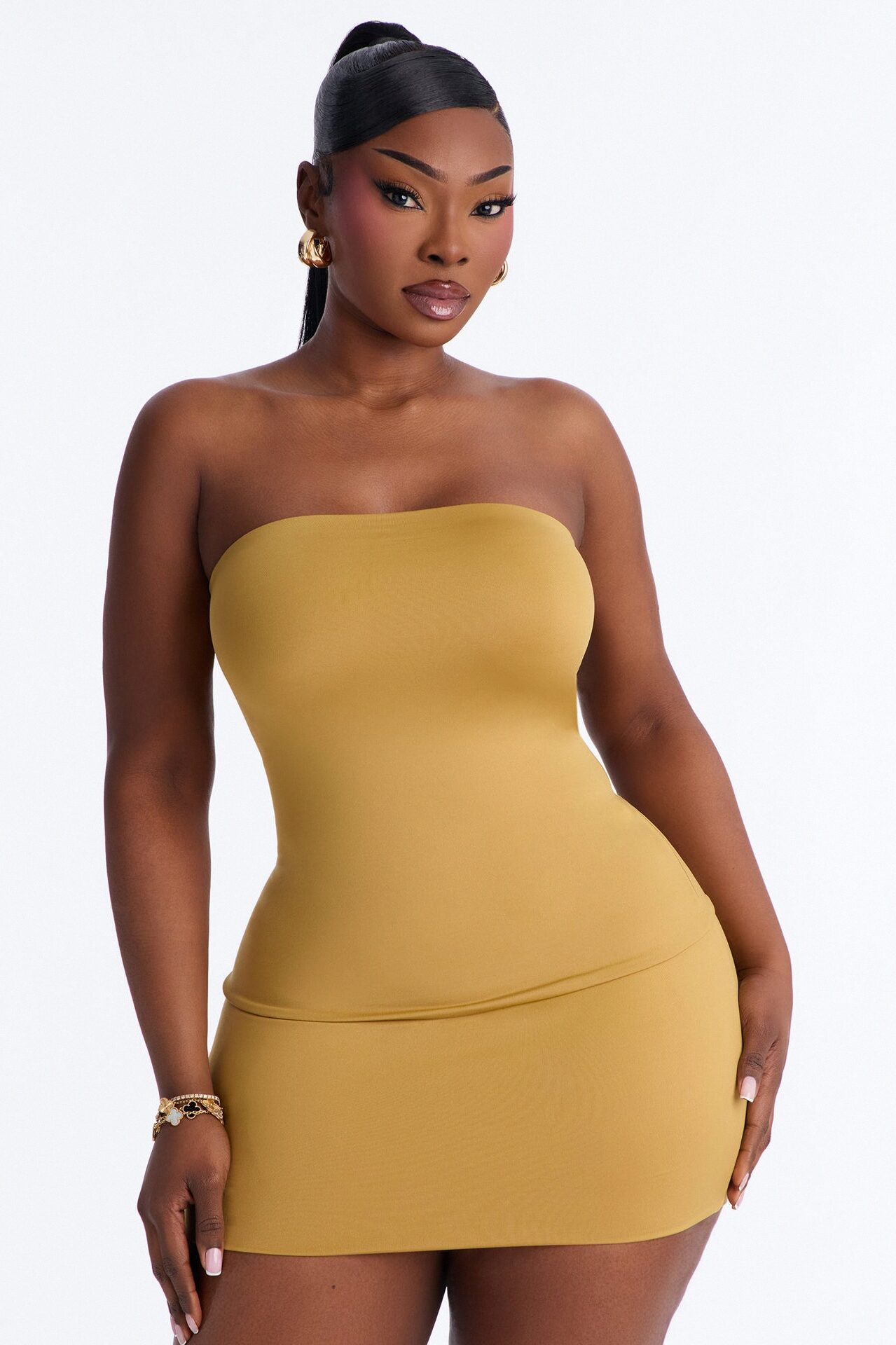 Contour Double Lined Tube Top - Honey