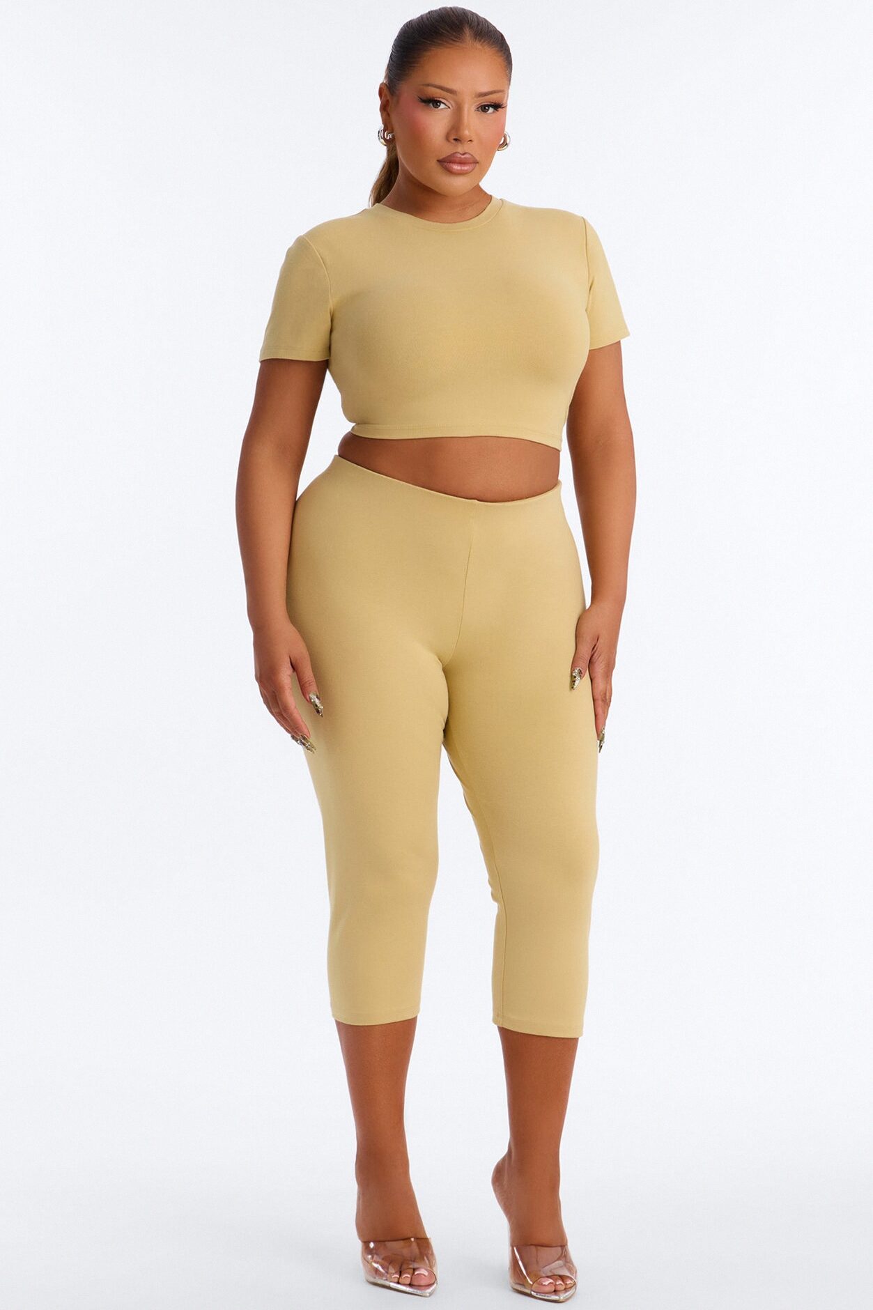 Quinn Low Rise Capri Legging - Honey
