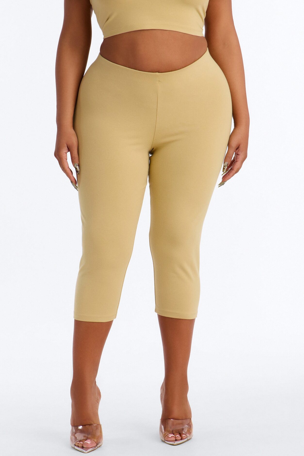 Quinn Low Rise Capri Legging - Honey