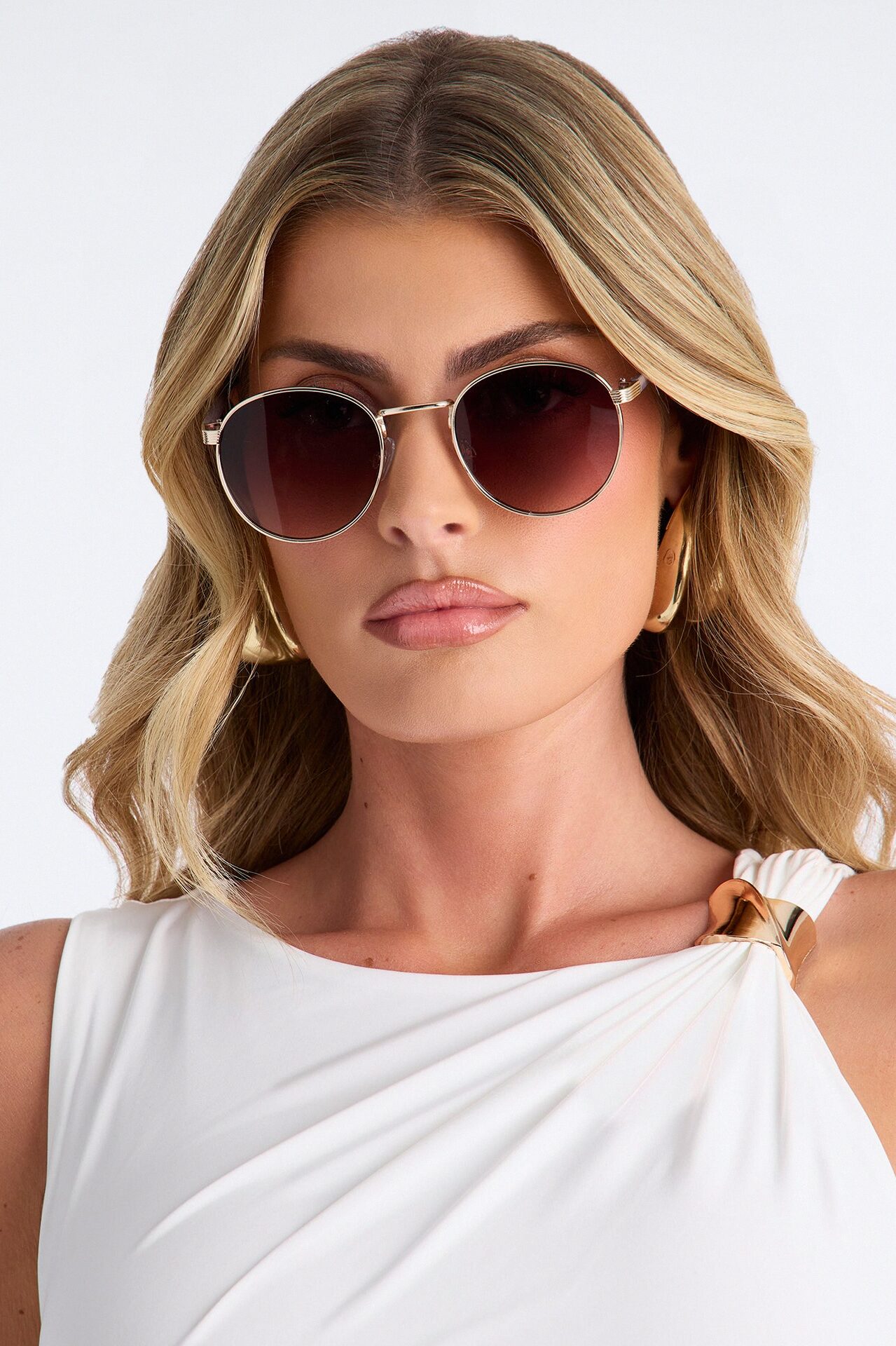 Angel Eyes Sunglasses - Brown/combo