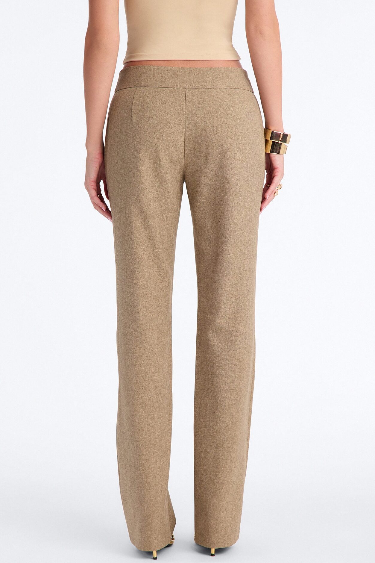 Panthere Low Rise Straight Leg Trouser - Caffe