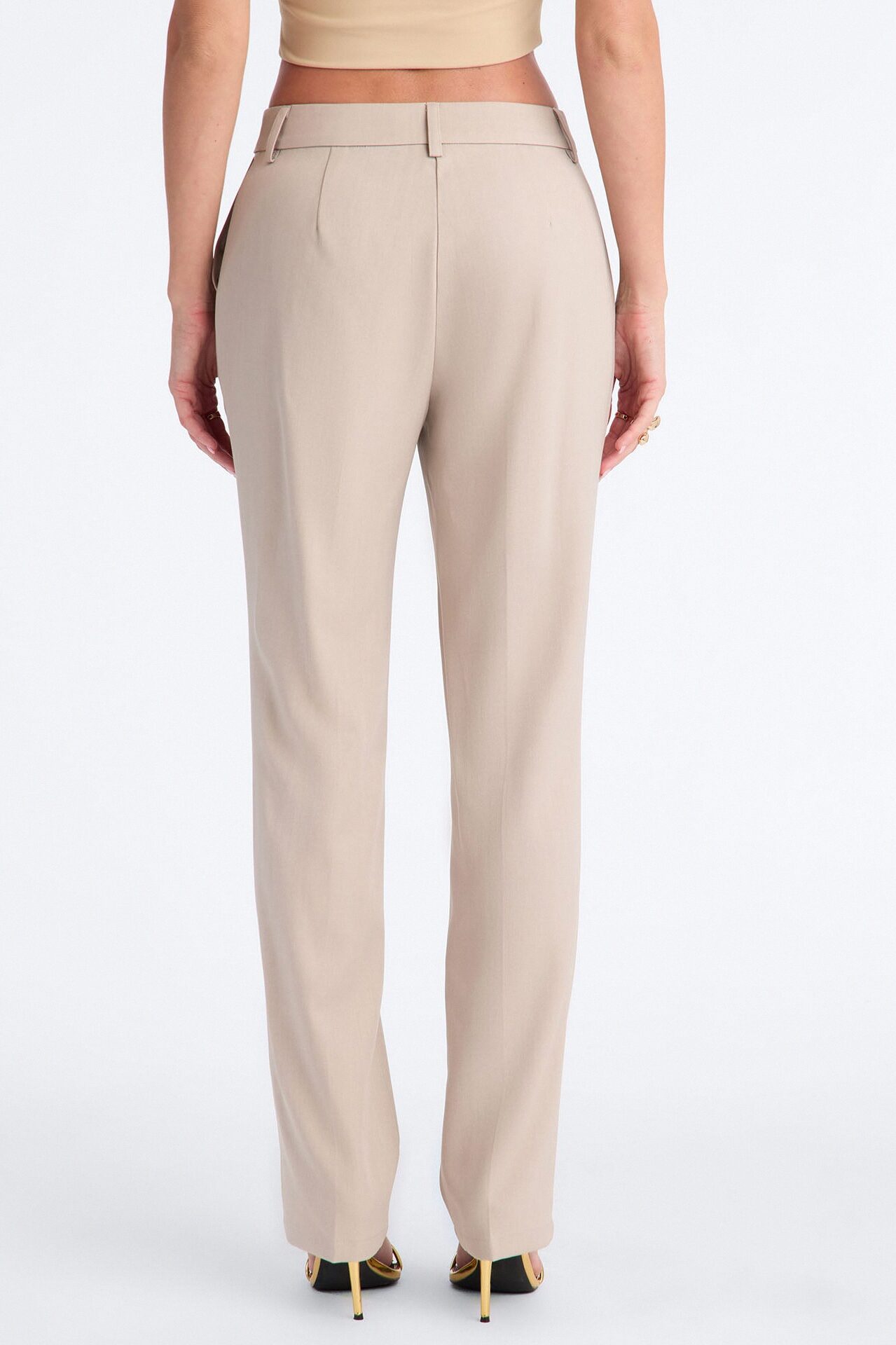 Alani Straight Leg Trouser - Stone
