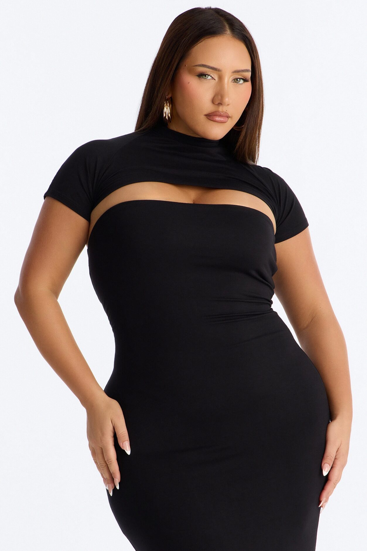 Bianca Maxi Dress Set - Black