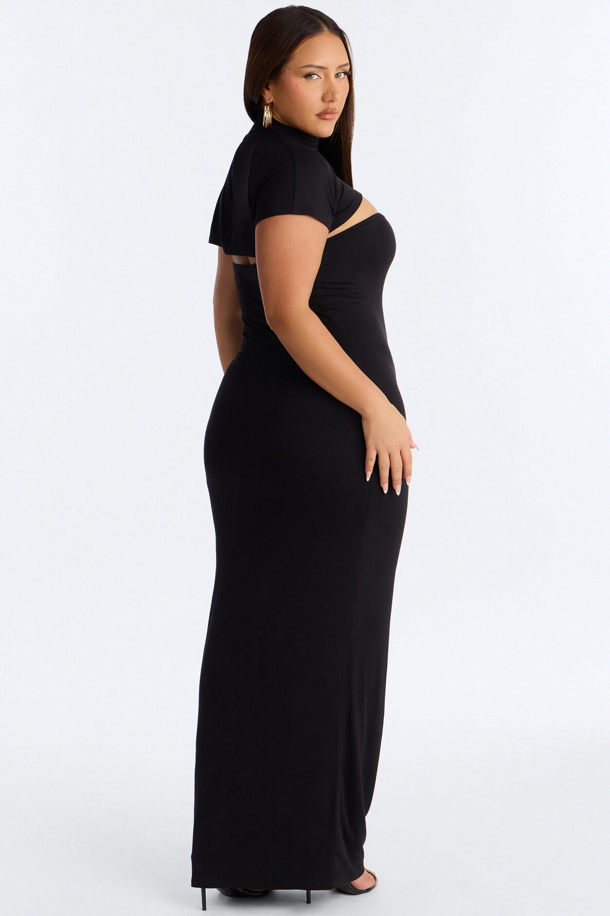 Bianca Maxi Dress Set - Black