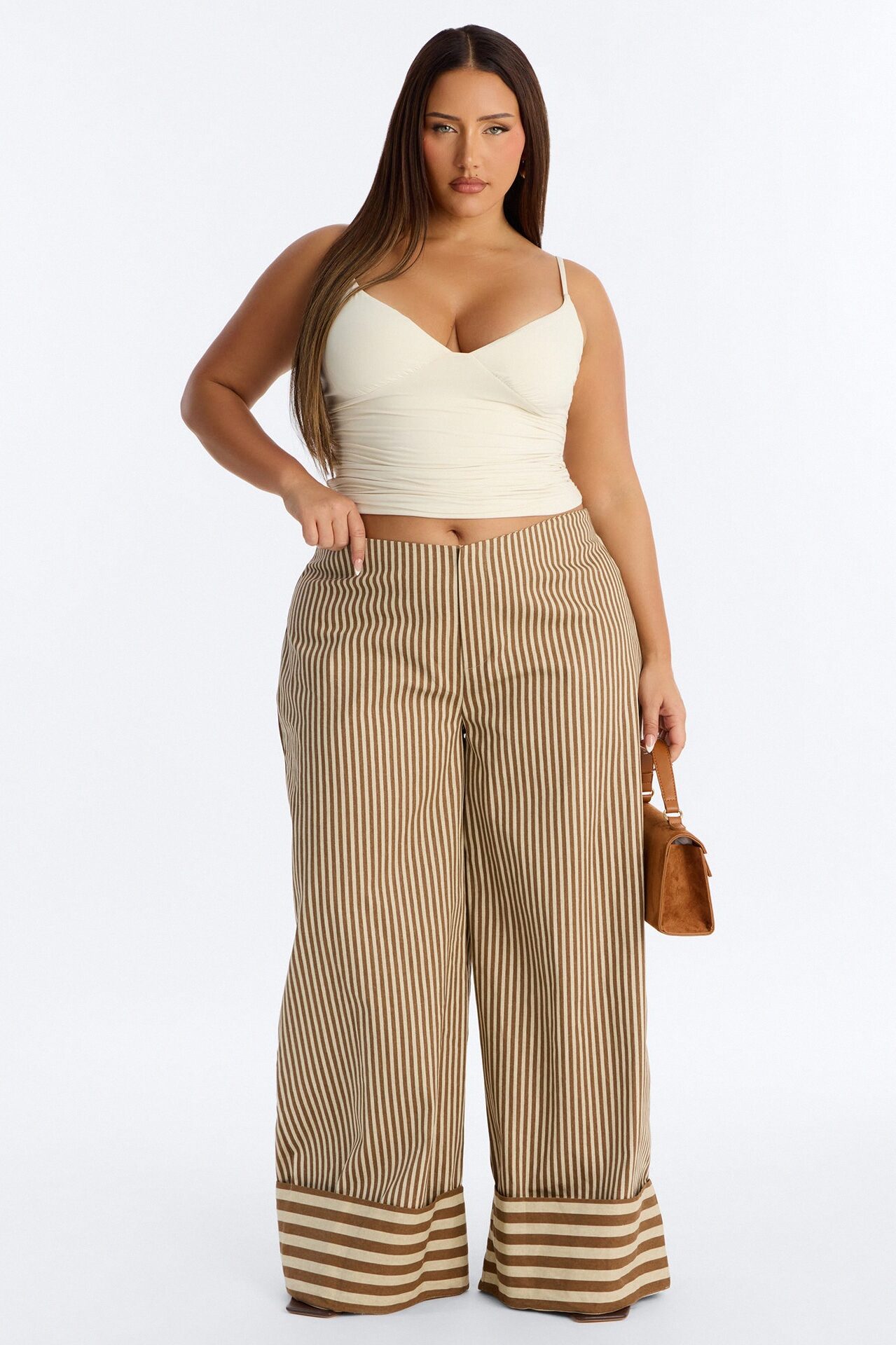 Jameson Striped Pant - Brown/combo