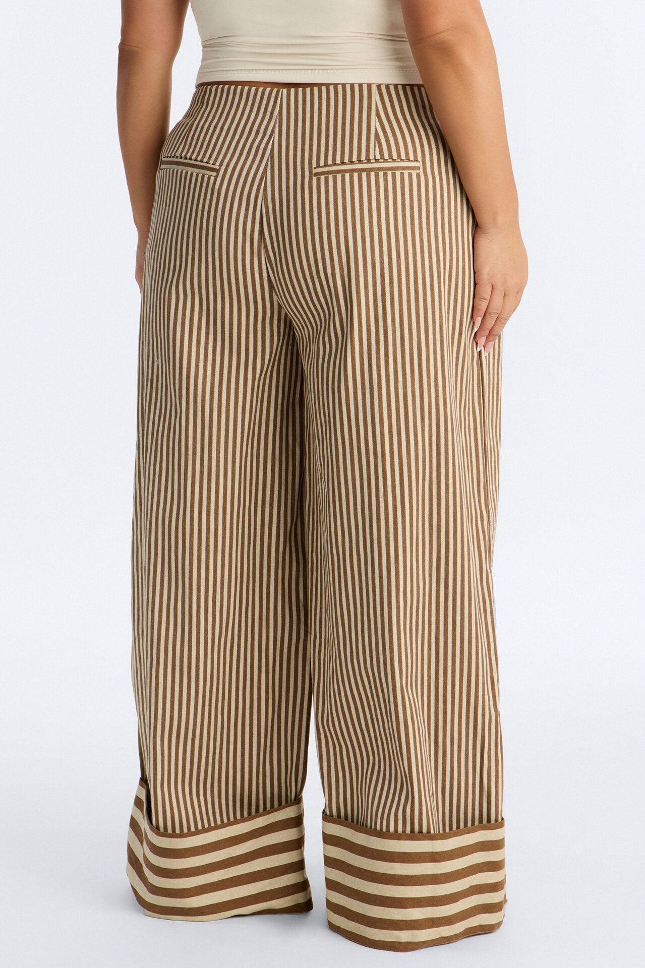 Jameson Striped Pant - Brown/combo