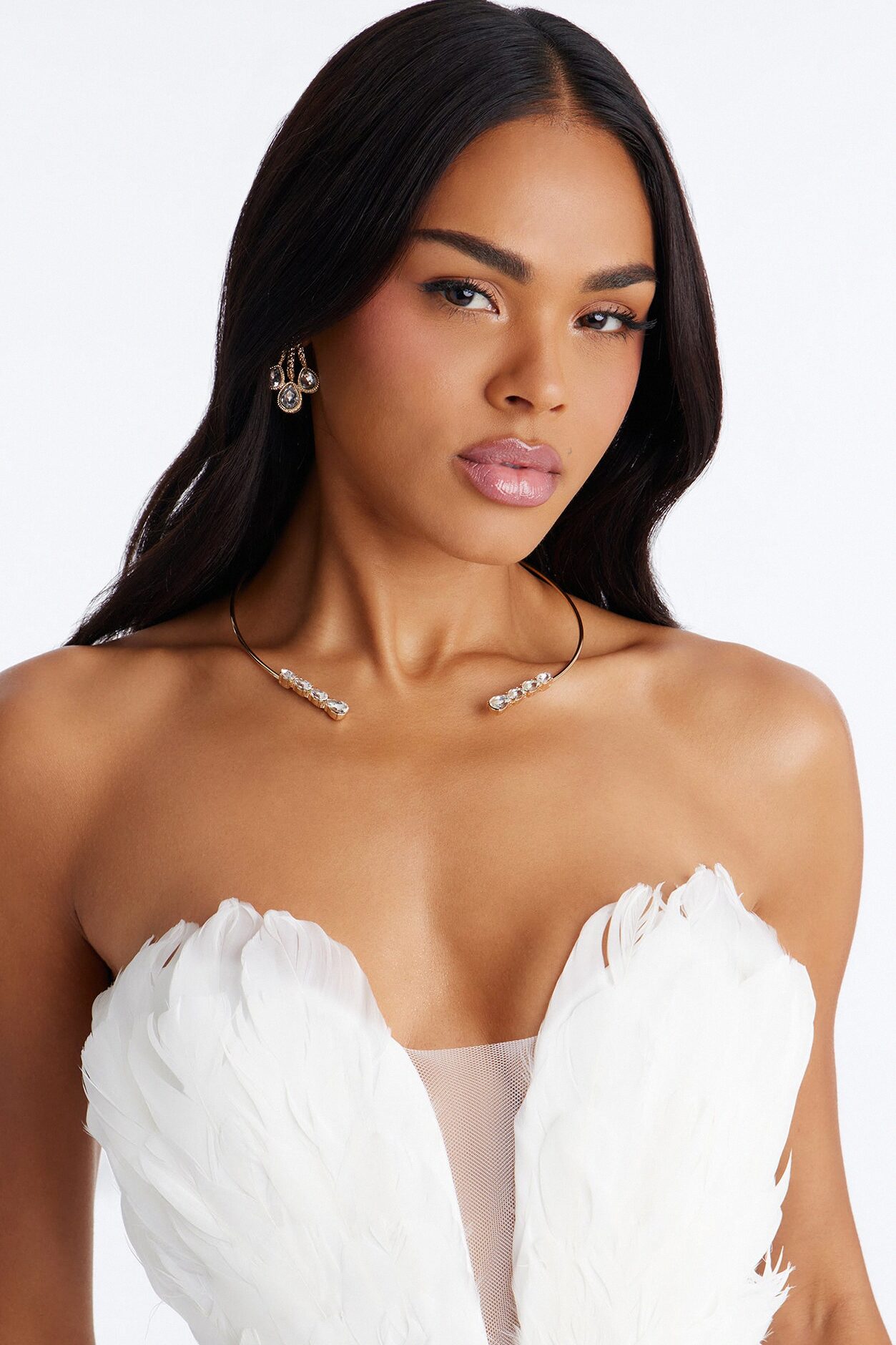 Bella Noche Rhinestone Choker - Gold