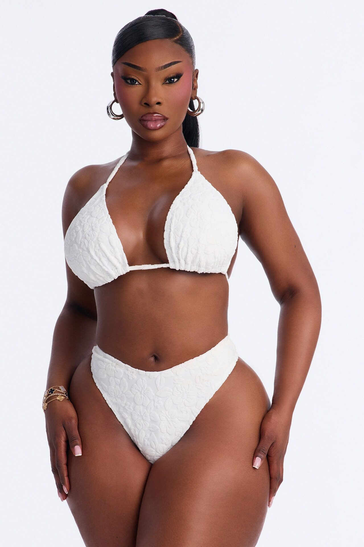 Your One And Only Bikini And Coverup Short Set - White