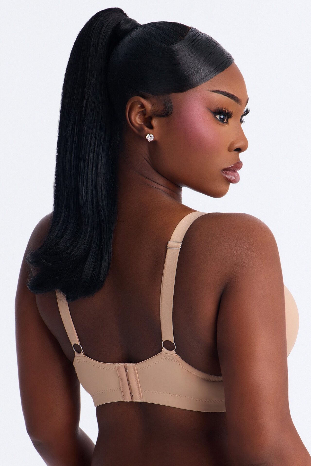 Lightly Padded Full Coverage Underwire With Shirring - Nude