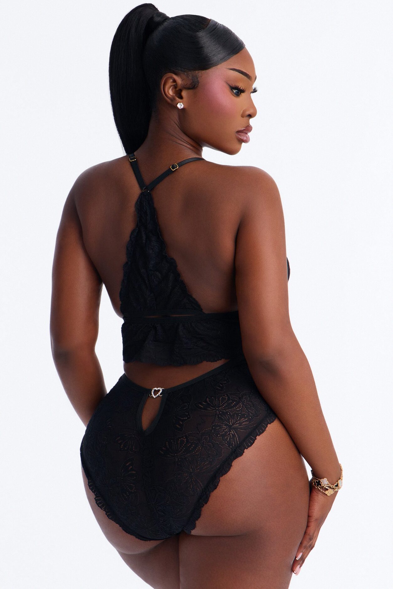 Becca Lace Racer Back Teddy - Black