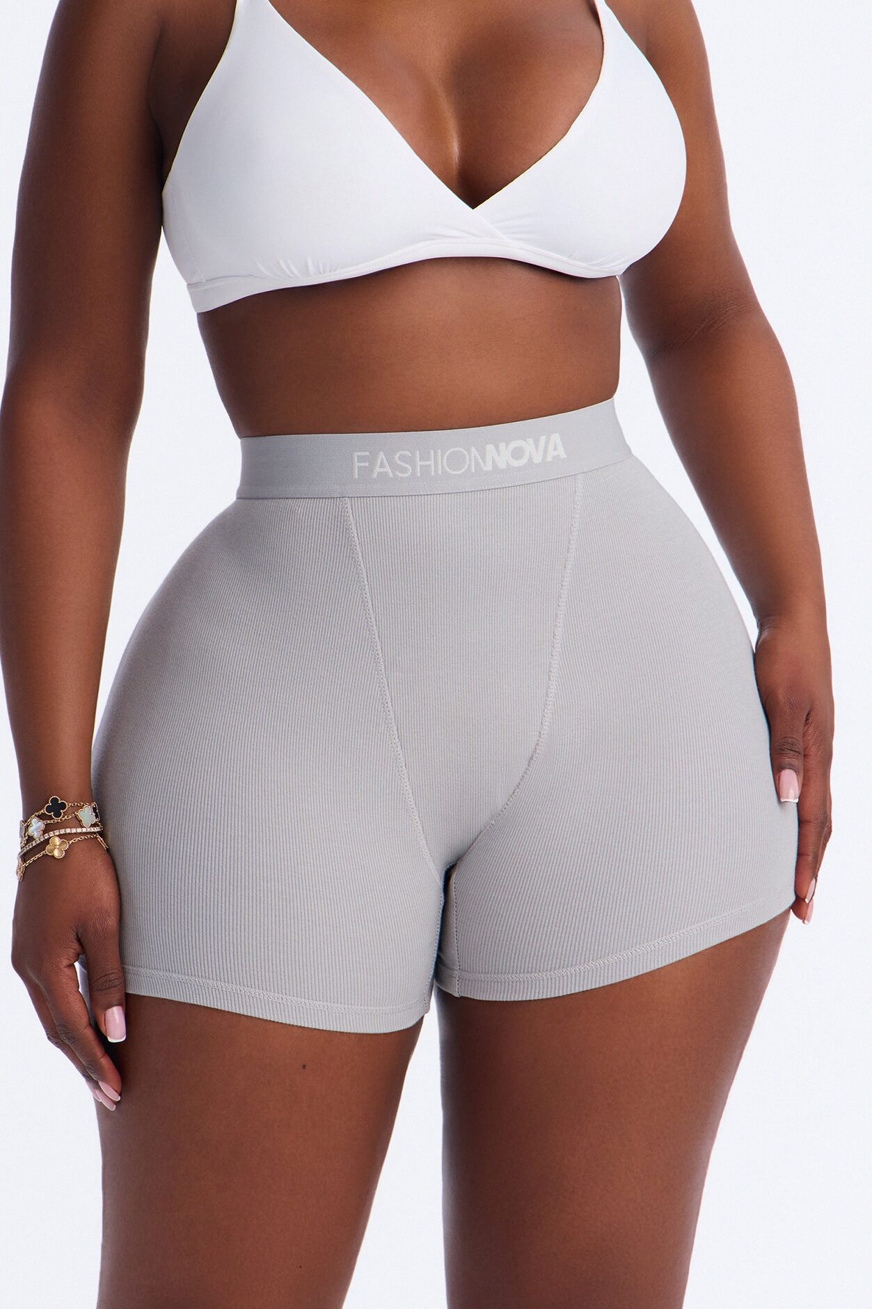 FN Mood Cotton Ribbed Boxer Brief - Grey